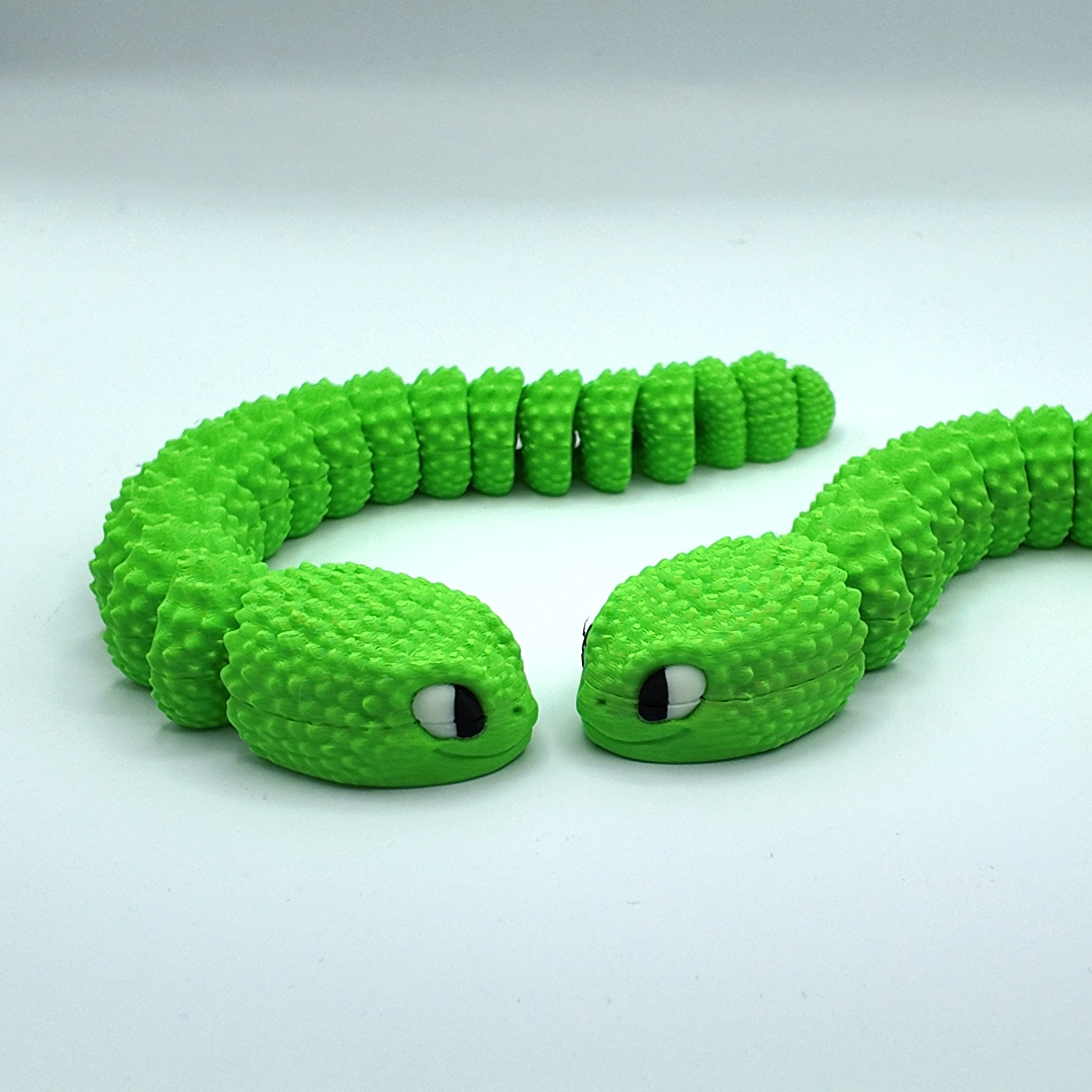 Snake Fidget Toy with Big Eyes | Cute Flexible Snake Desk Pet | Textured Sensory Snake Figurine | Tactile Cheeky Snake Gift for Kids & Adults