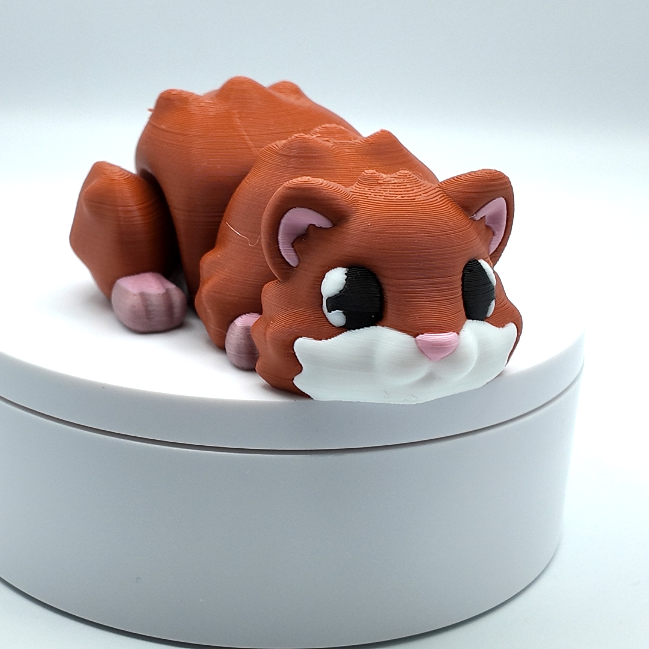 Articulated Hamster Toy – 3D Printed Flexible Desk Pet, Cute Hamster Fidget Toy, Articulated Animal Keyring Option, Backpack Bag Charm, 10cm Hamster Figurine