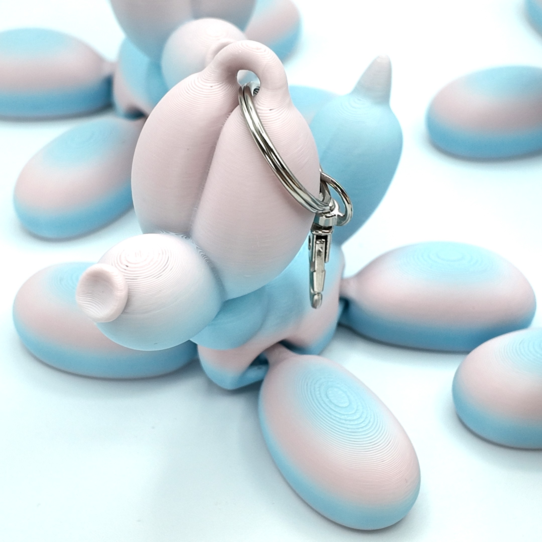 Balloon Dog Keyring – Cute 3D Printed Balloon Animal Bag Tag – Eco-Friendly PLA – Fun Gift for Dog Lovers, Party Favour, or Stocking Filler