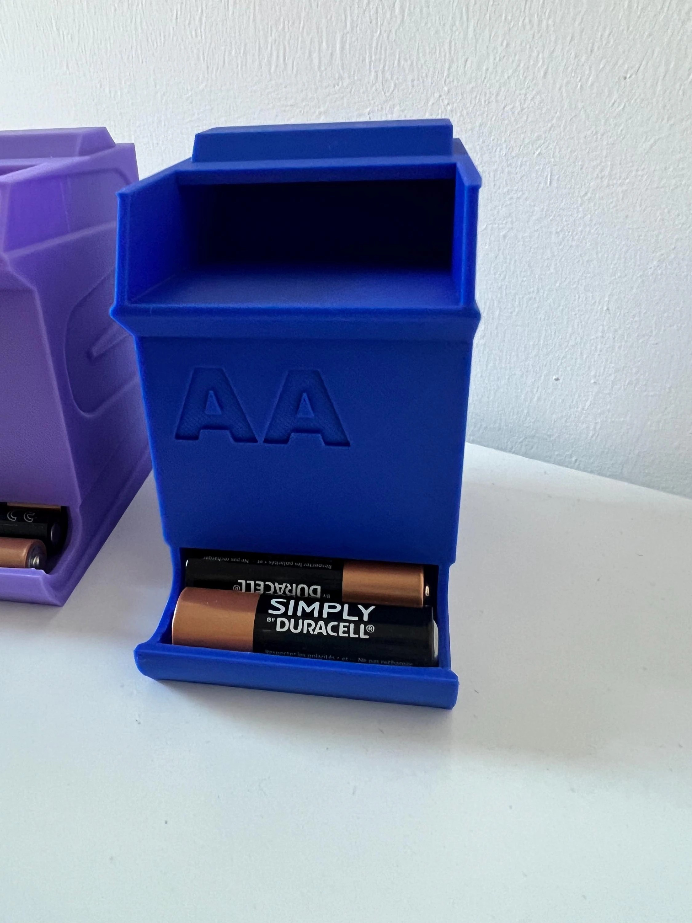 Battery Holder for AA & AAA – Stackable Dispenser Storage Rack – Desk Organizer – Minimalist Design – 6 Color Options