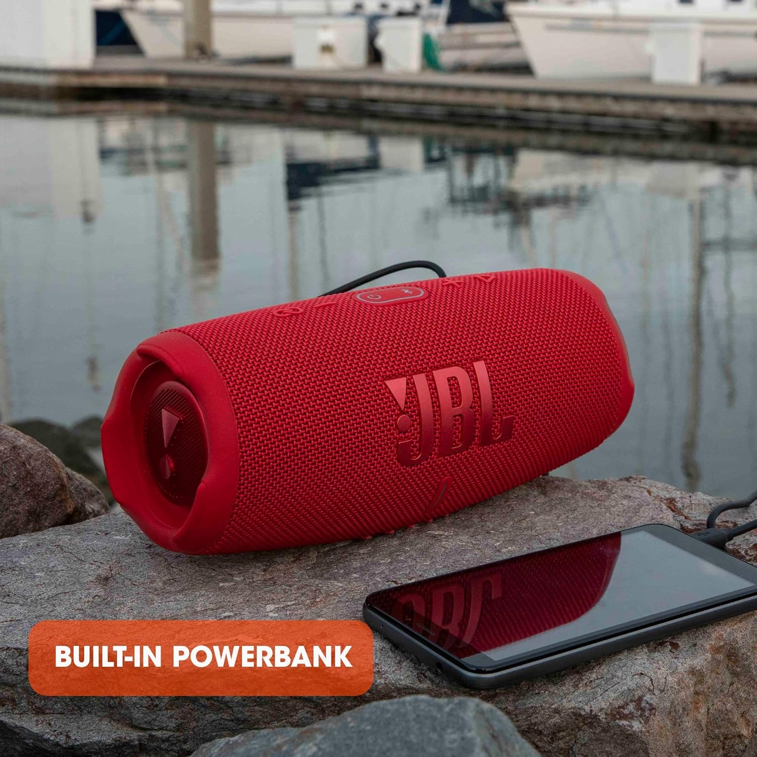 JBL CHARGE 5 - Portable Waterproof (IP67) Bluetooth Speaker with Powerbank USB Charge out