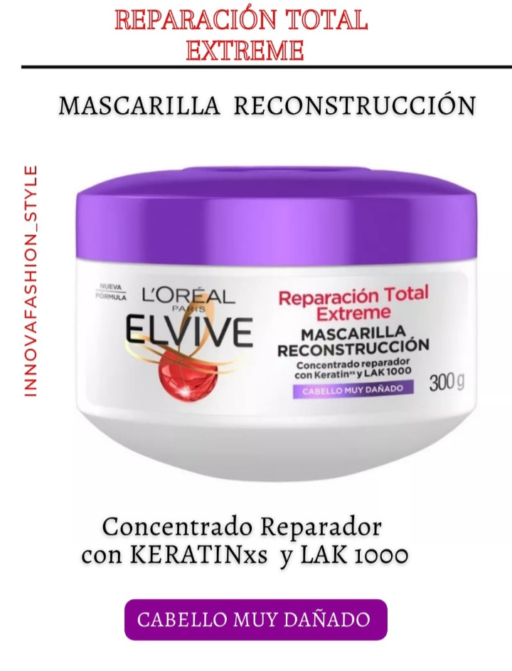Mascarilla RECONSTRUCCIÓN TOTAL EXTREME ELVIVE de L'ORÉAL Paris