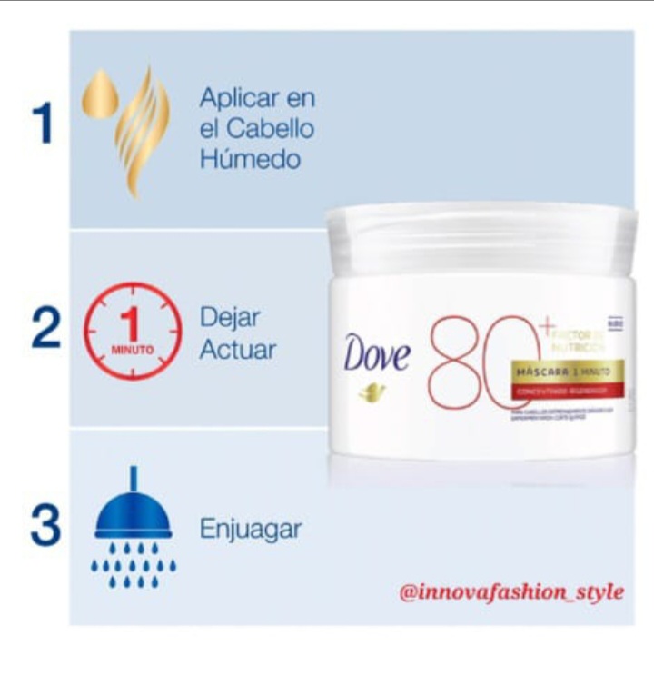 Tratamiento Intesivo Dove 1 Minuto 80+ Reparación Intensa 300g