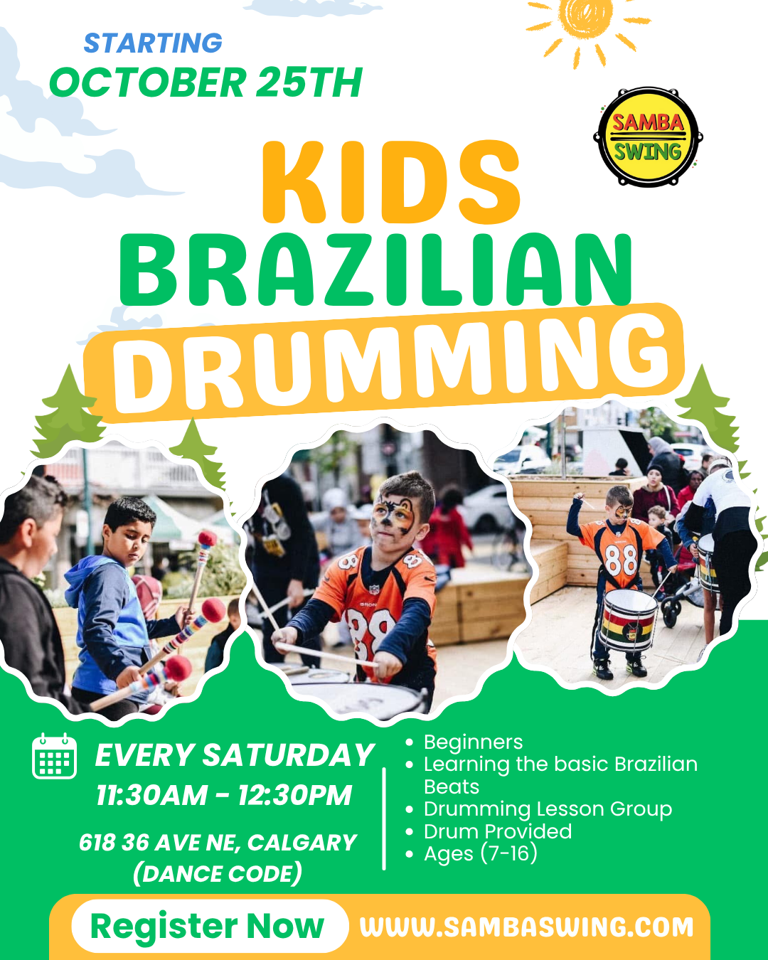 Kids Brazilian Drumming (8 Week Session)