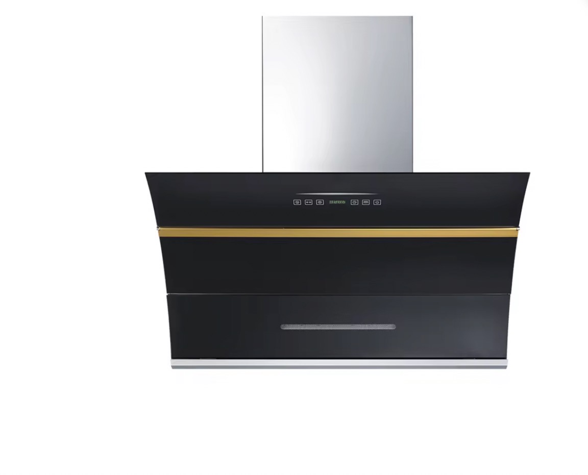 Modern Black Kitchen Range Hood
