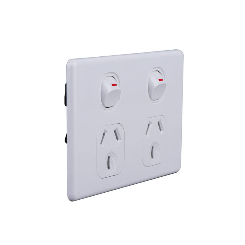 Double Power Outlet with Switches