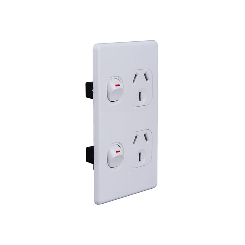Double Power Outlet with Switches