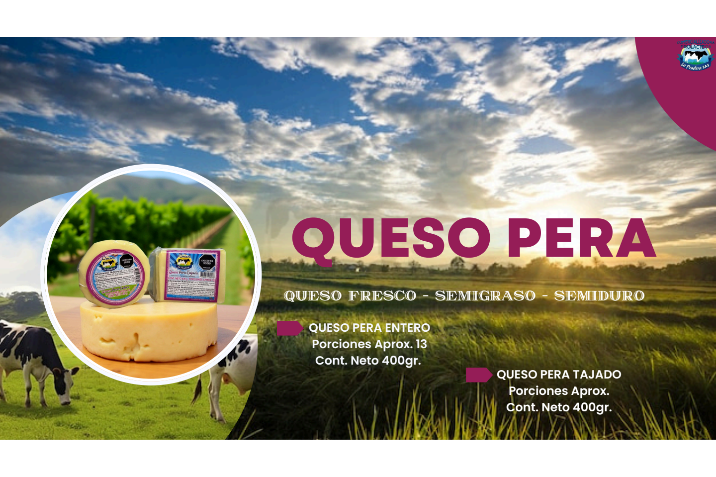 QUESO CAMPESINO 500 Gr. - La Pradera