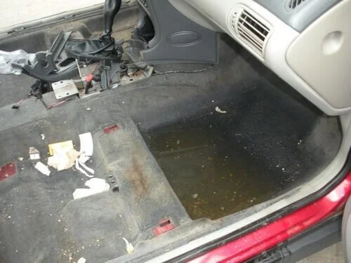 Flooded car
