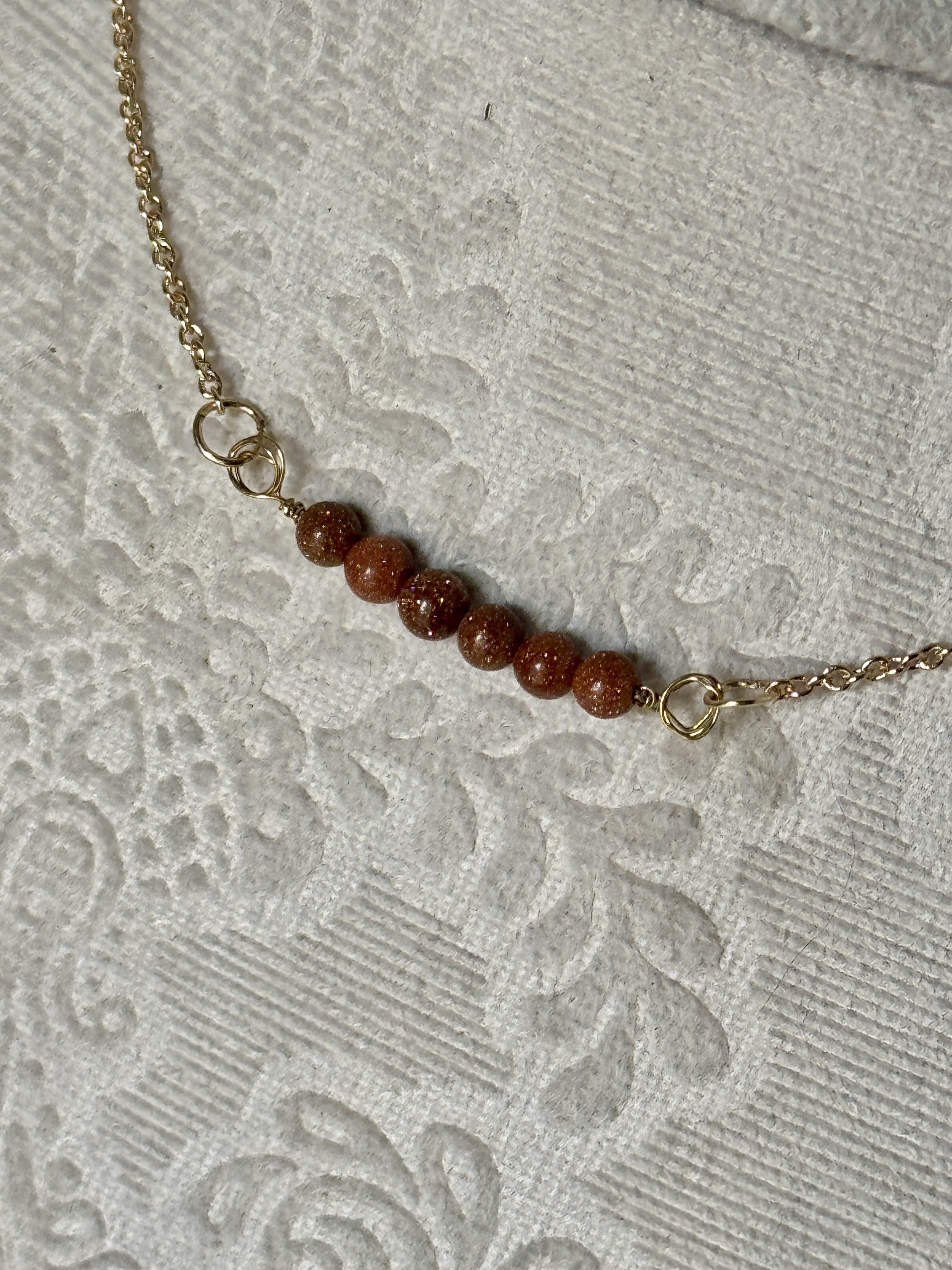 Goldstone Beaded Necklace