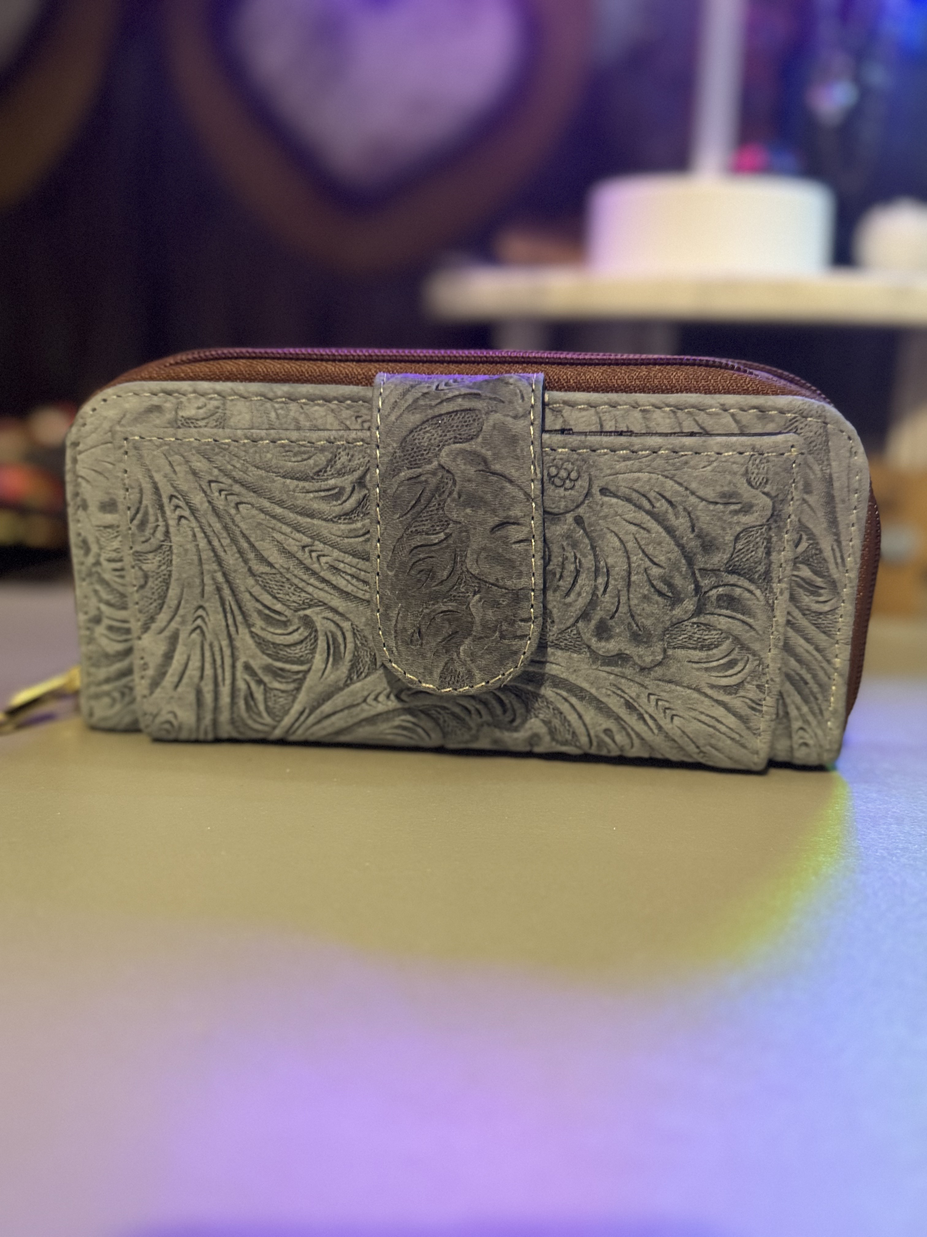Embossed Leather Wallet