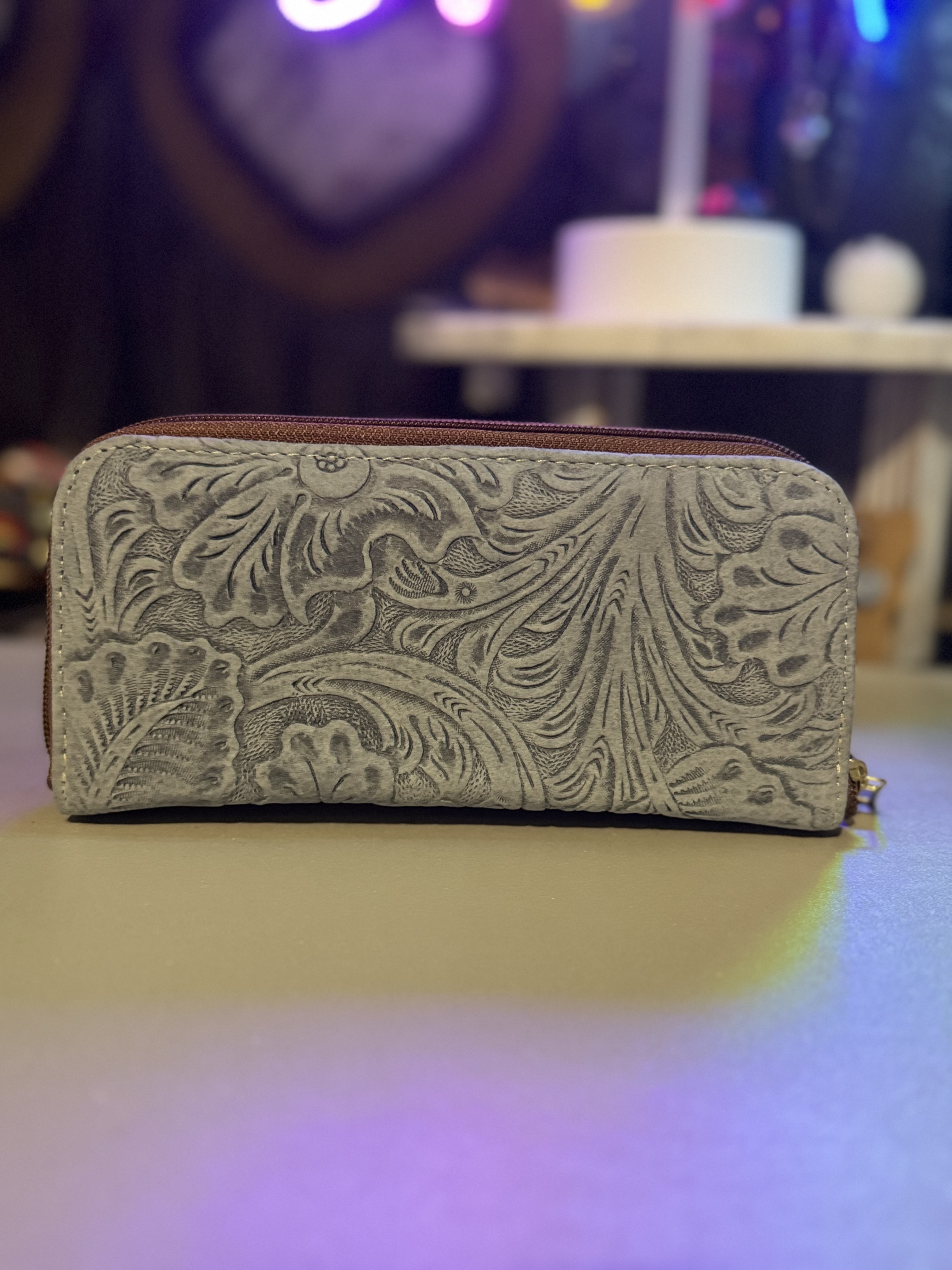 Embossed Leather Wallet