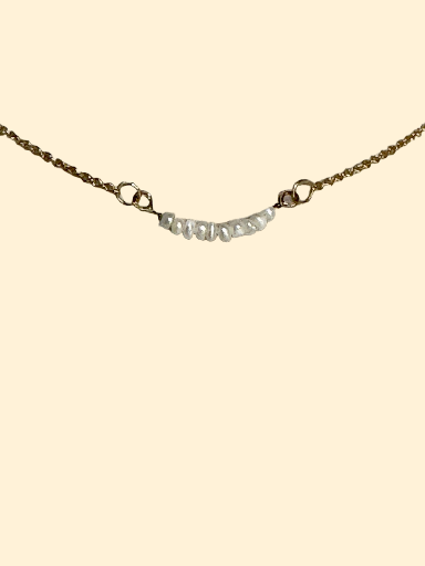 Freshwater Pearl Gold Chain Necklace