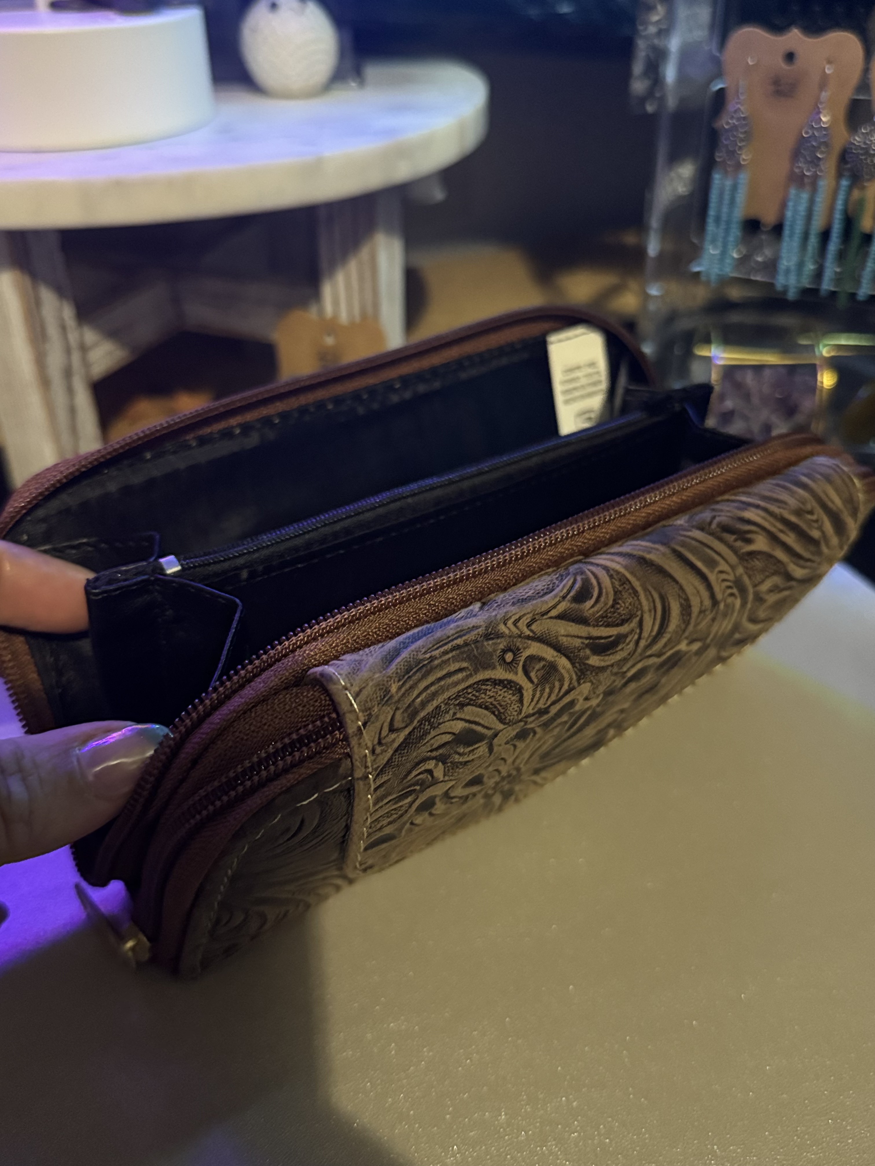 Embossed Leather Wallet