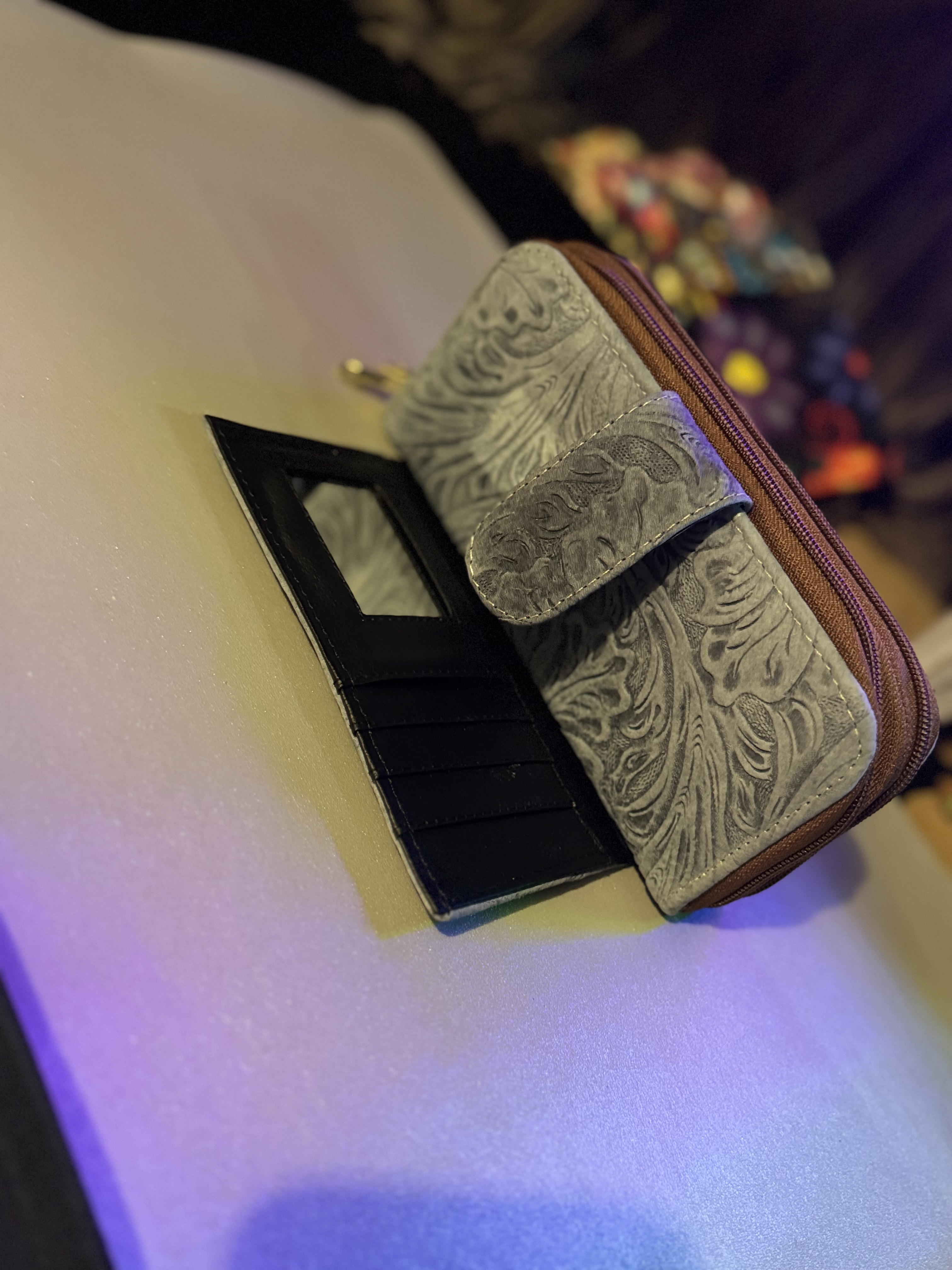 Embossed Leather Wallet