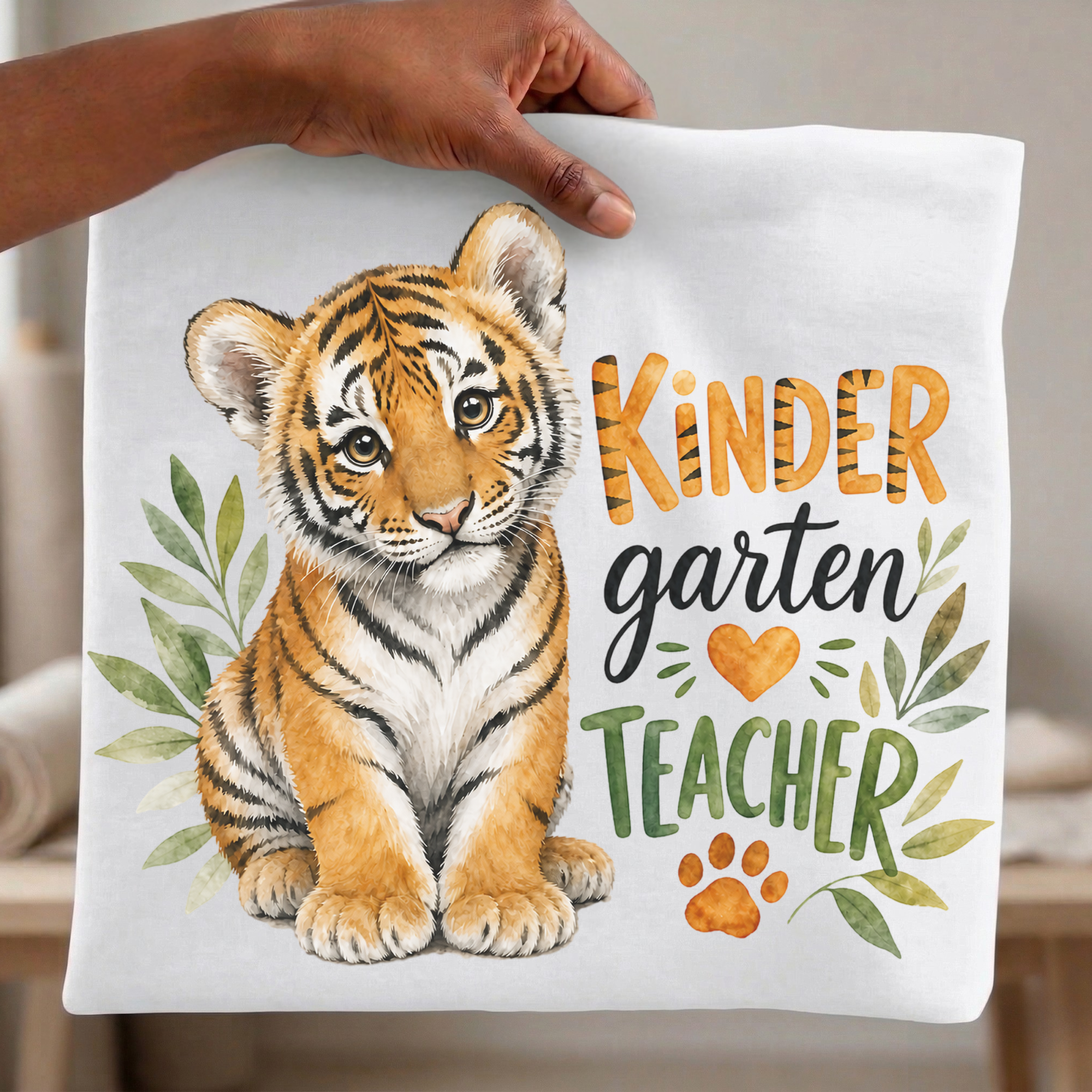 Tiger Teacher PNG Bundle, Preschool to Sixth Grade Teacher Designs, Back to School Sublimation Graphics