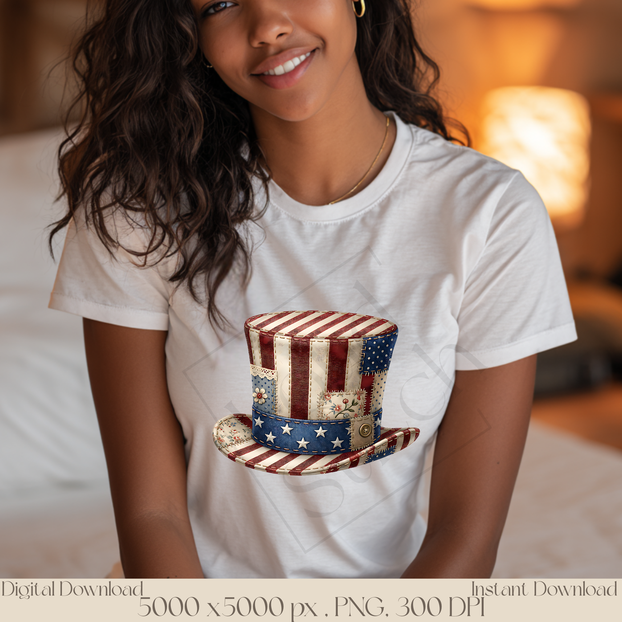 Uncle Sam Hat PNG, Vintage Patriotic Americana Clipart, Fourth of July Sublimation Design, USA Independence Day Graphic