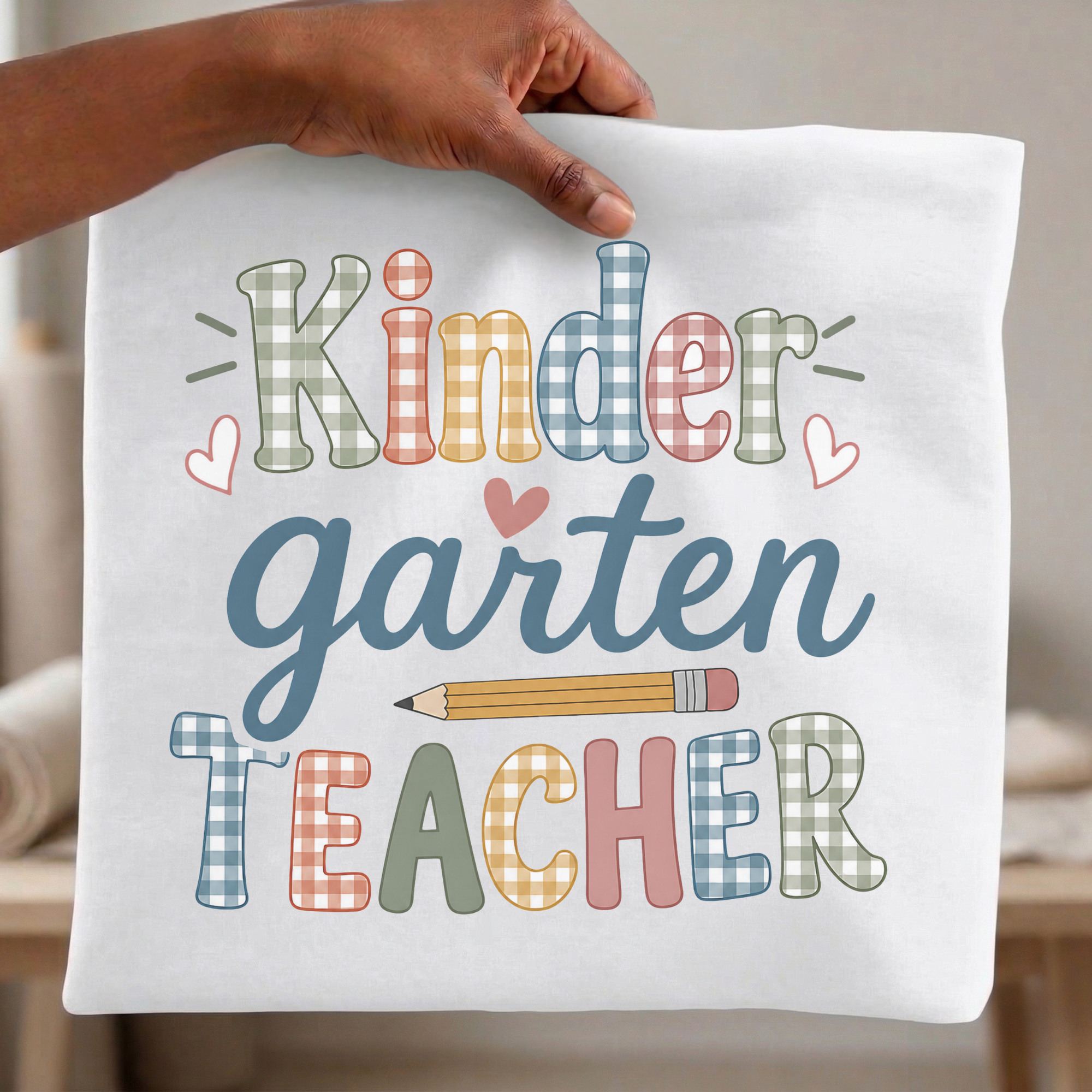 Gingham Teacher PNG Bundle, Grade Level Teacher Designs, Pre-K Kindergarten 1st-6th Grade Sublimation PNG