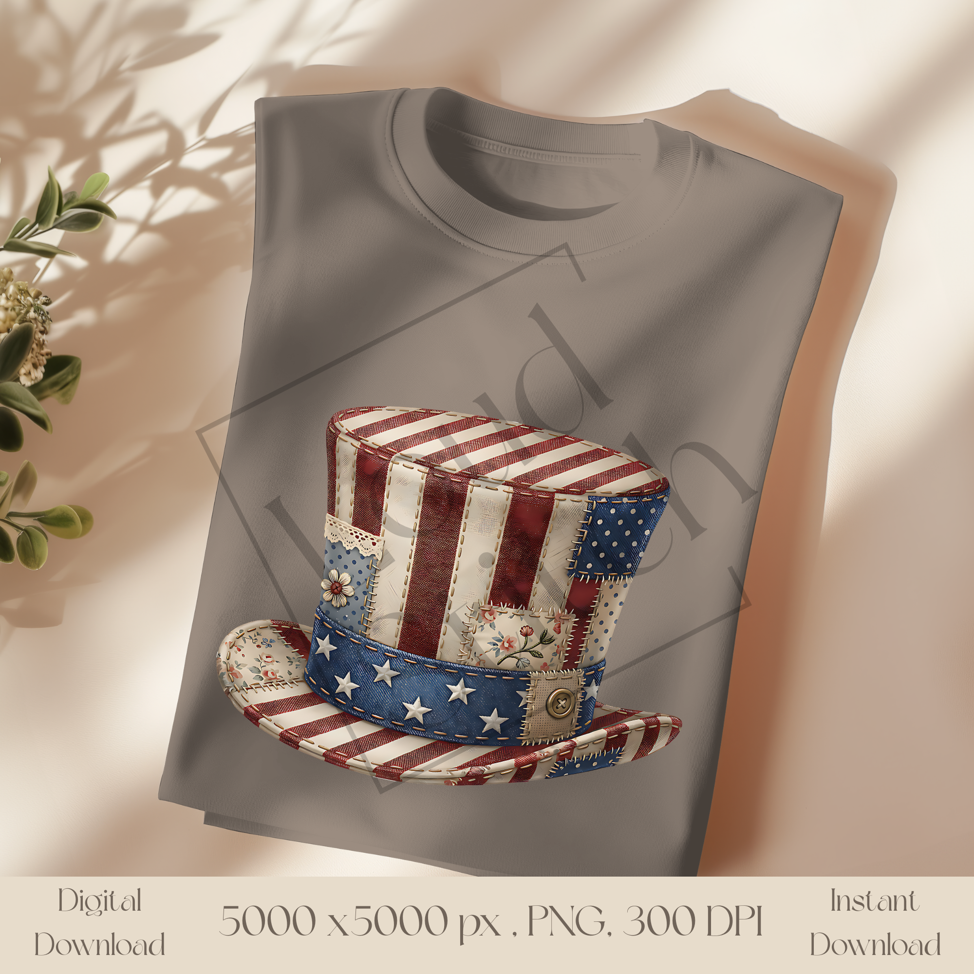 Uncle Sam Hat PNG, Vintage Patriotic Americana Clipart, Fourth of July Sublimation Design, USA Independence Day Graphic