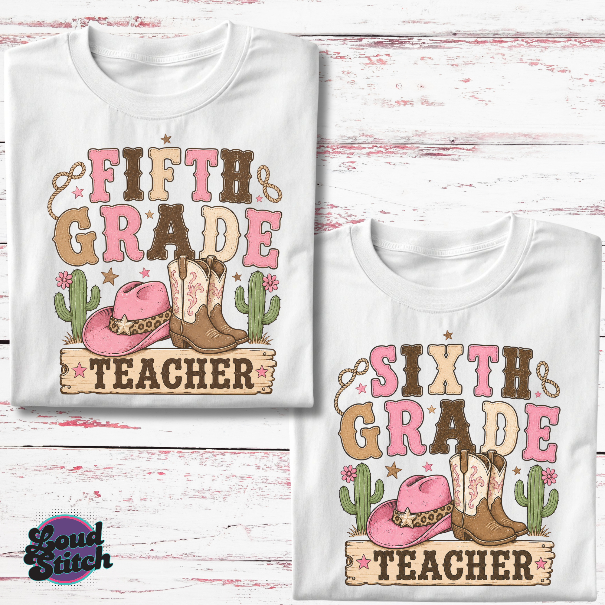 Western Teacher PNG Bundle, Cowgirl Grade Teacher Designs, Pre-K Preschool Kindergarten 1st-6th Sublimation PNG