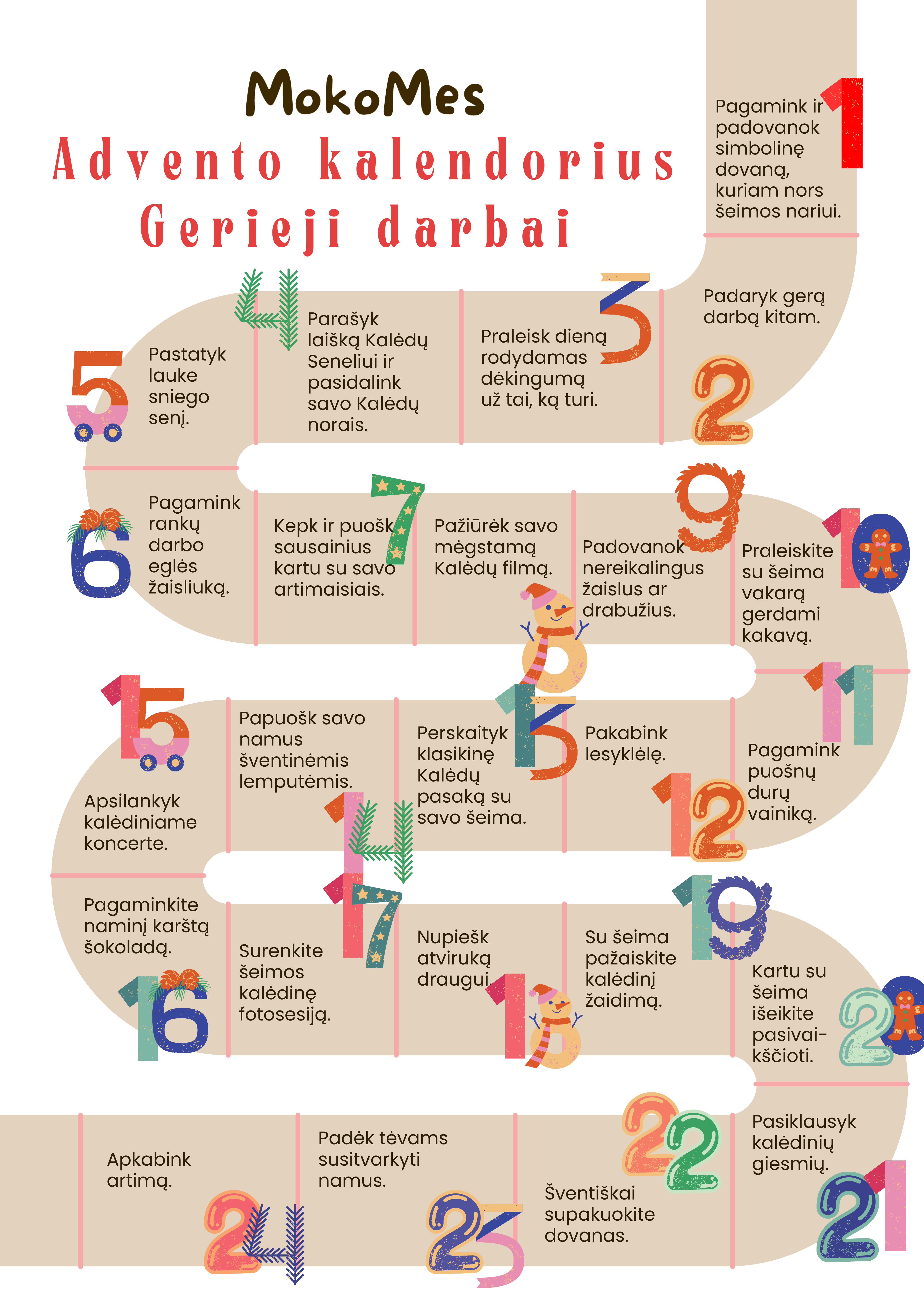 Advento kalendorius - Gerieji darbai