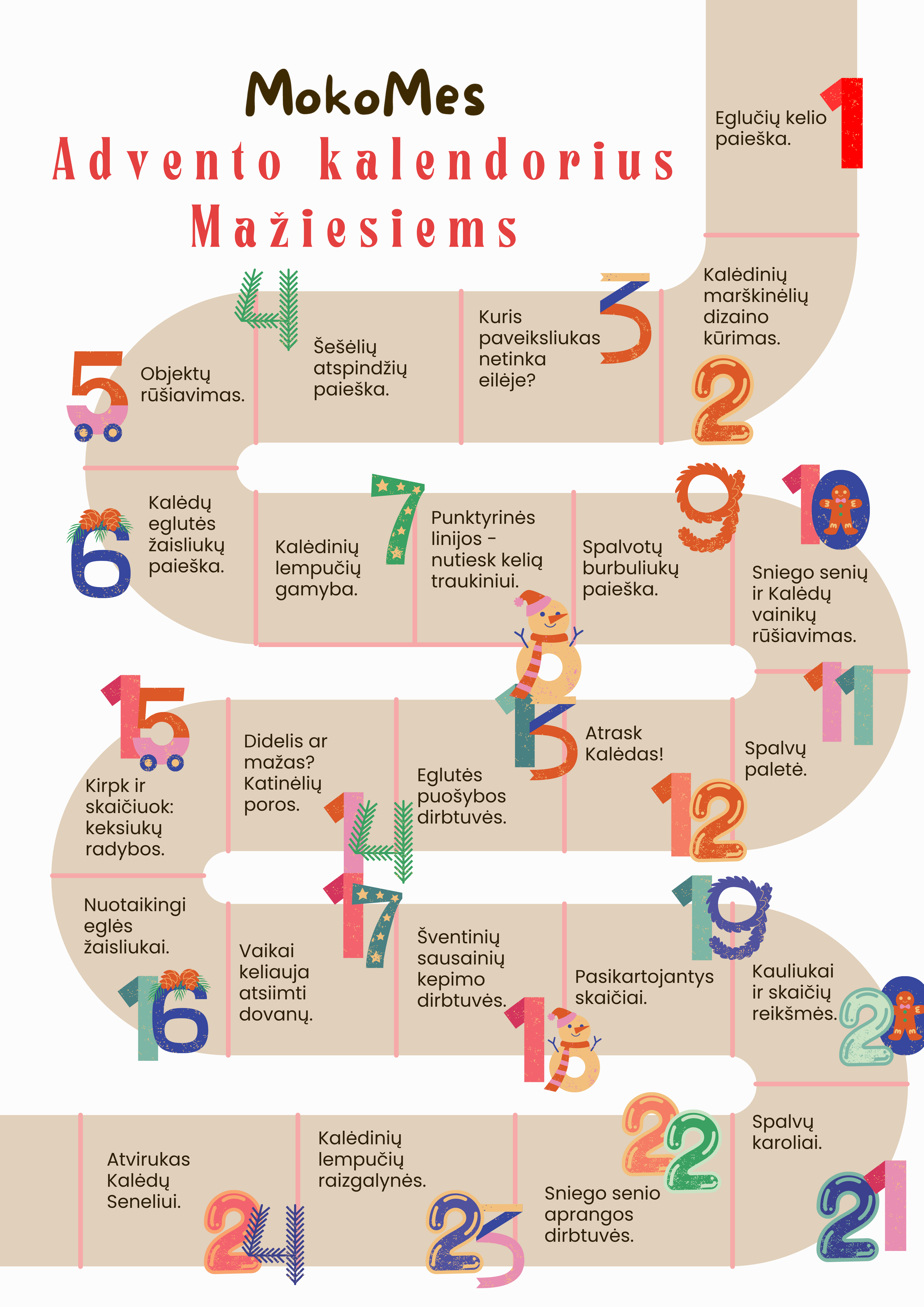 Advento kalendorius ikimokyklinukams 2025
