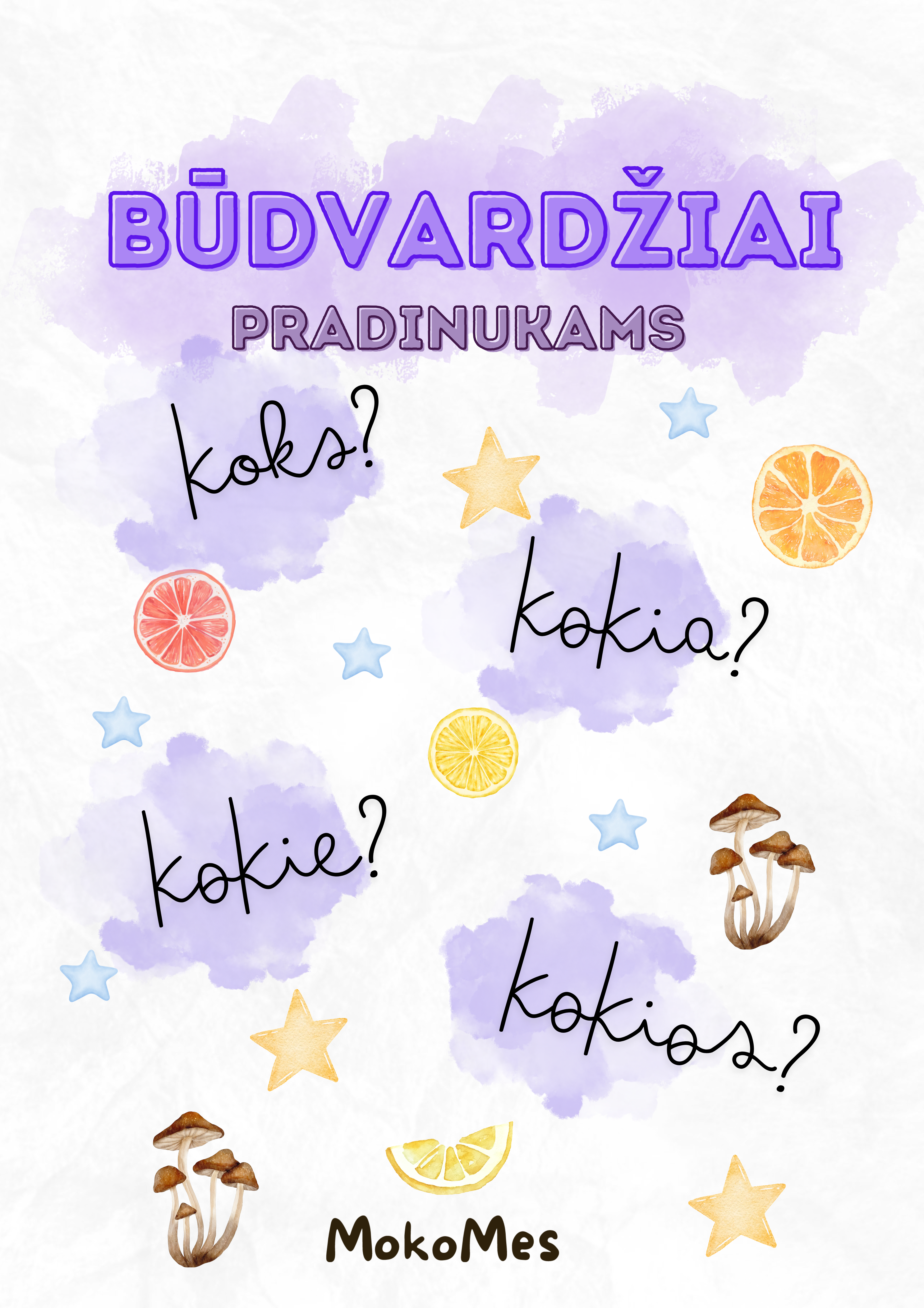 Būdvardžių užduočių rinkinys pradinukams