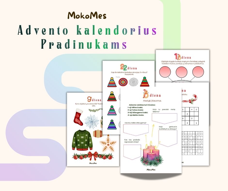 Advento kalendorius pradinukams 2025 metų versija