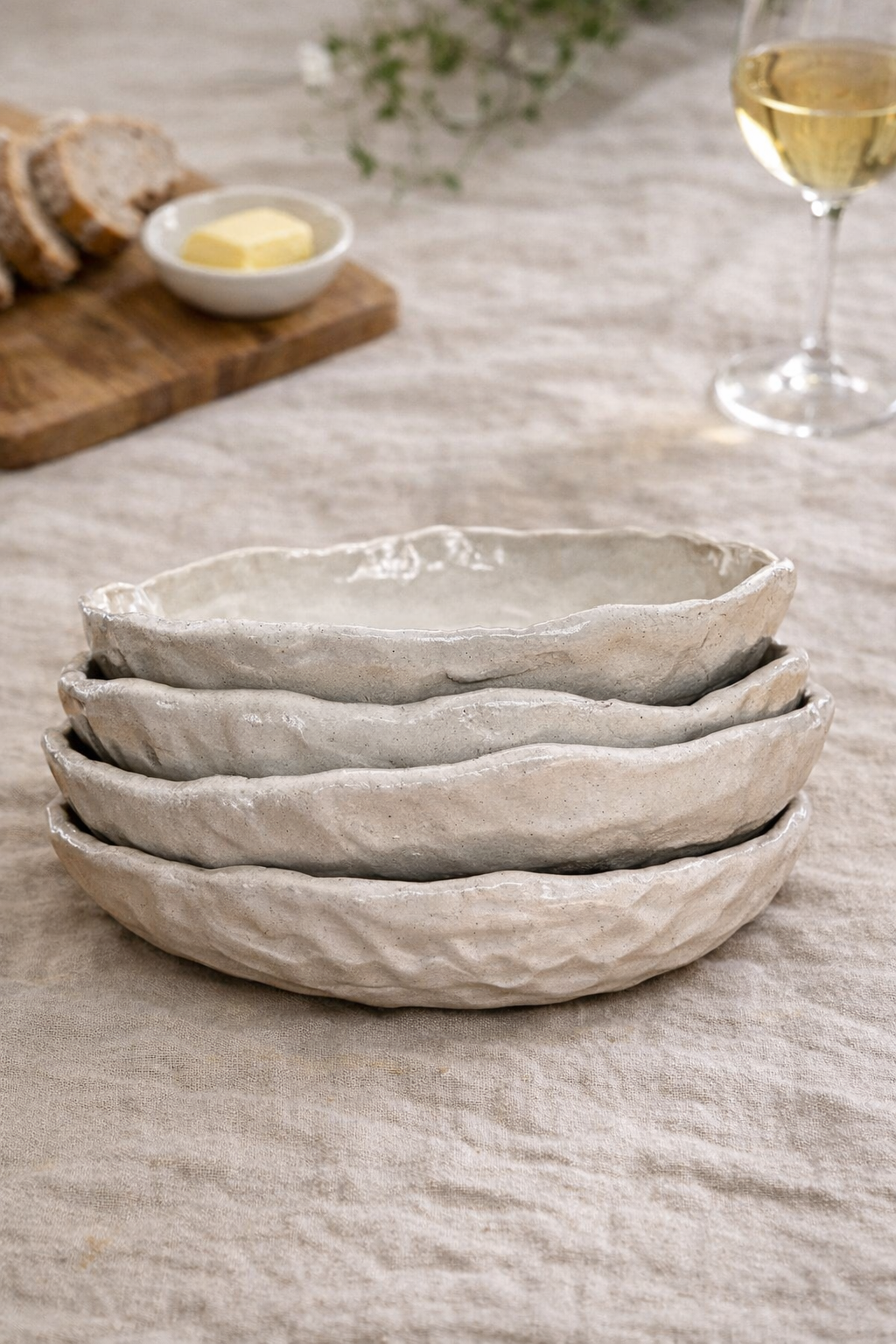 Hand-Built Small Plate Set (Set of 4)