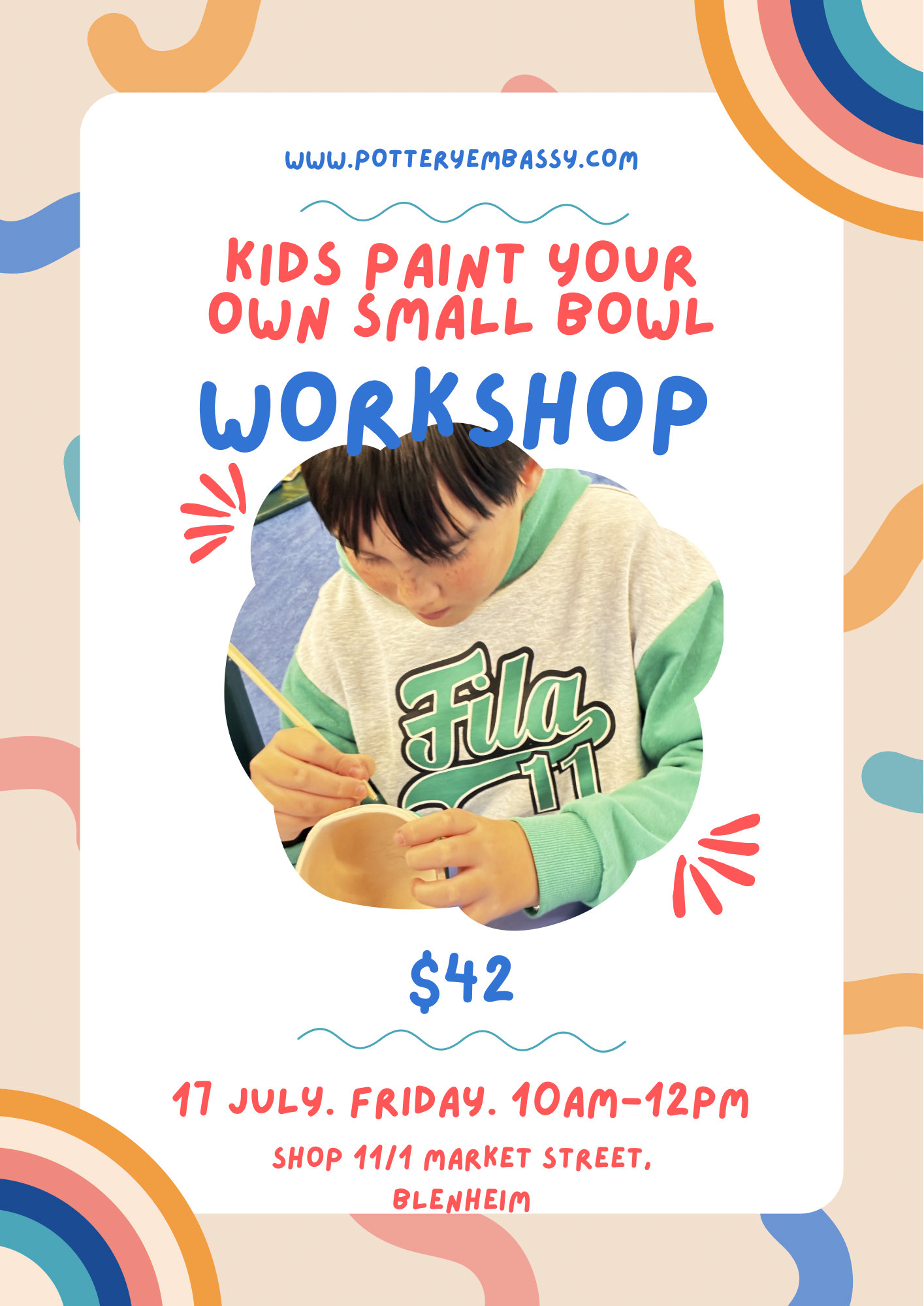 Kids Paint Your Own Small Bowl 
