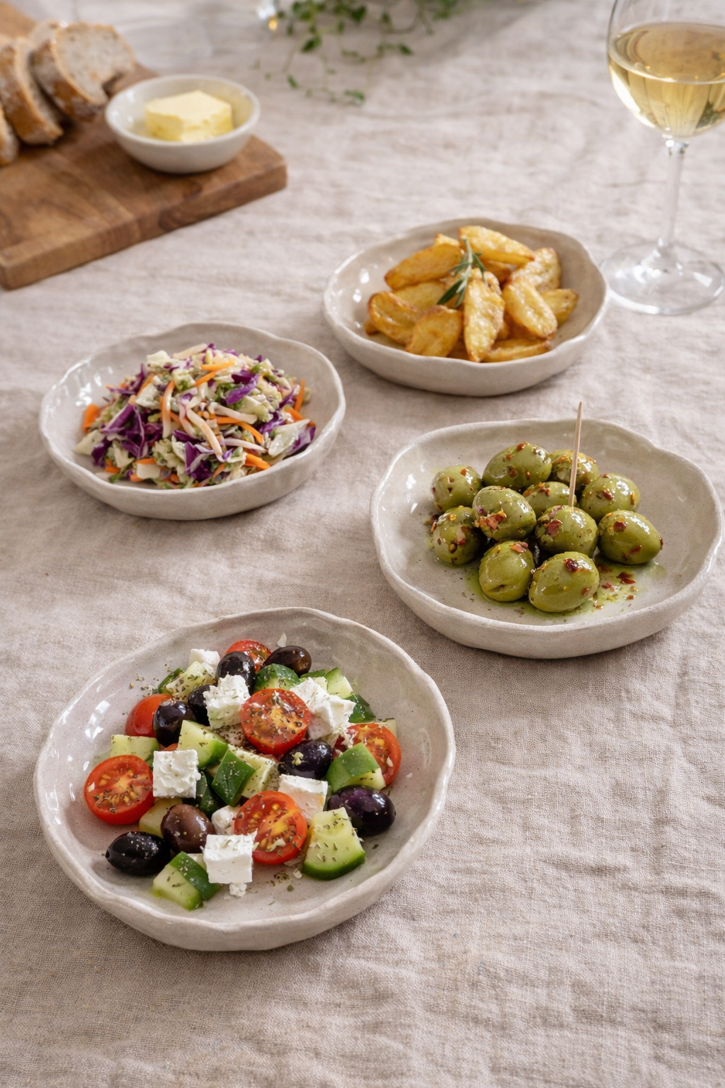 Hand-Built Small Plate Set (Set of 4)