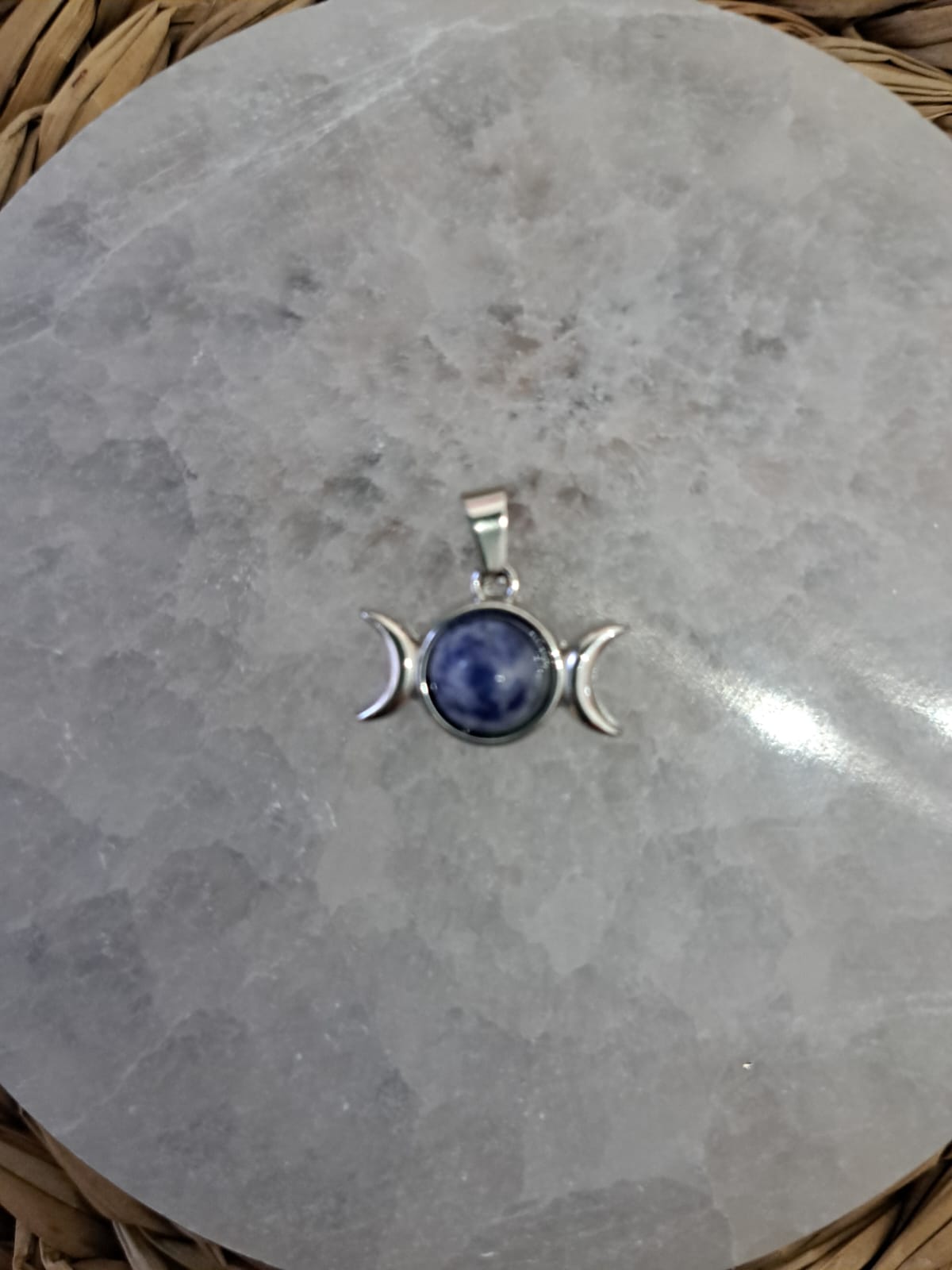 Colgante Triple luna con sodalita 