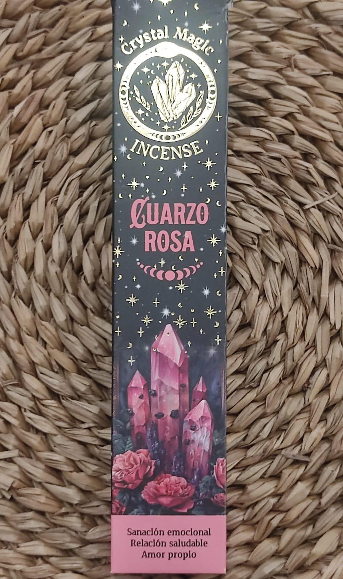Incienso de cuarzo rosa