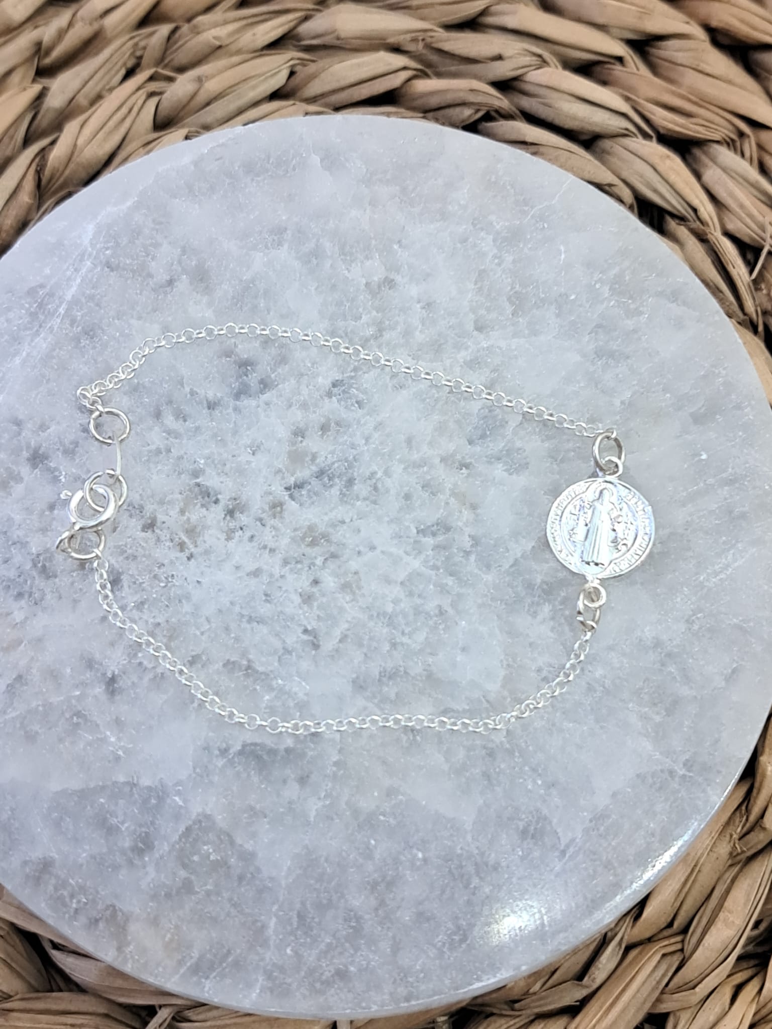 Pulsera con medalla San Benito