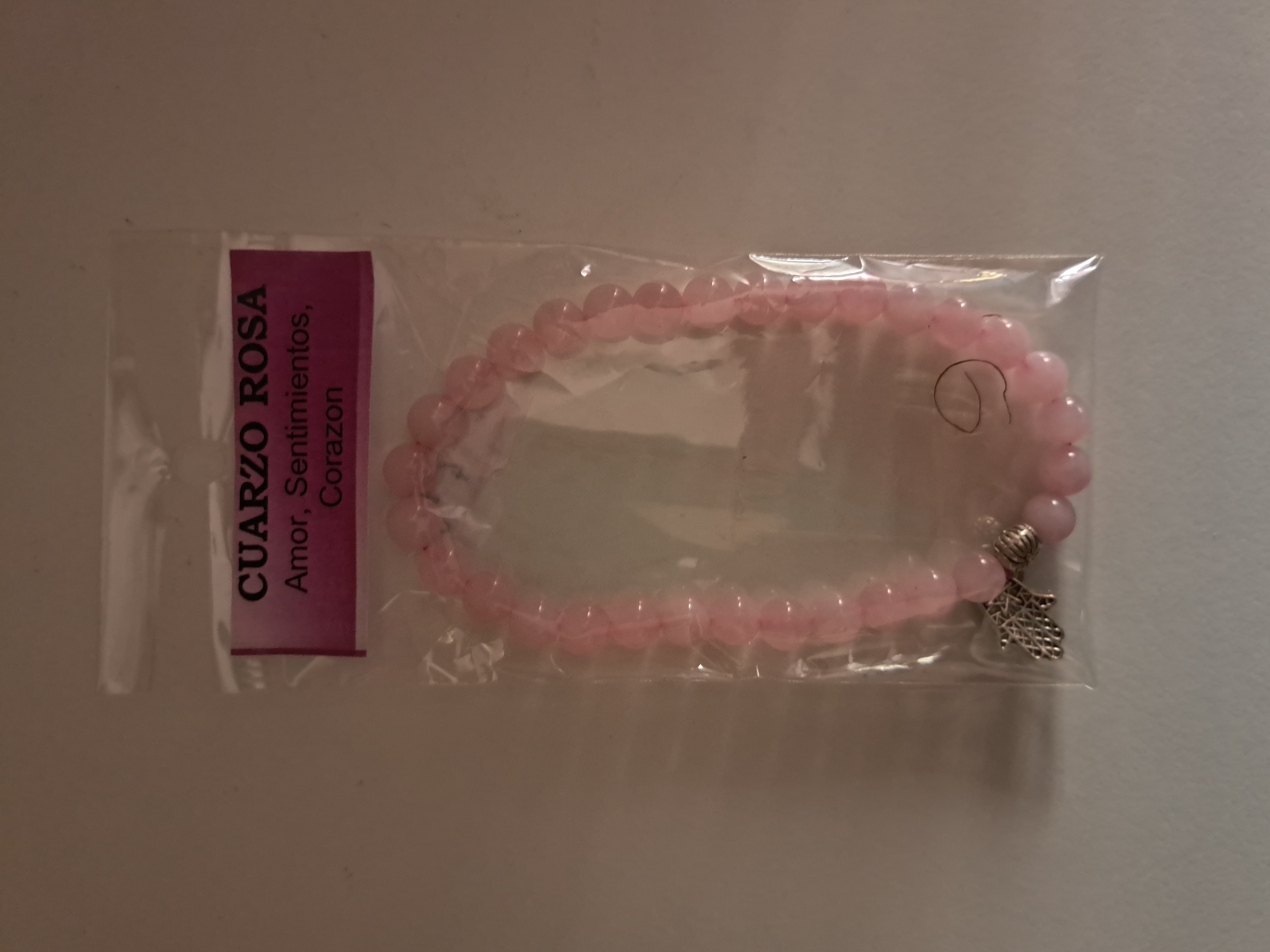 Pulsera de cuarzo rosa