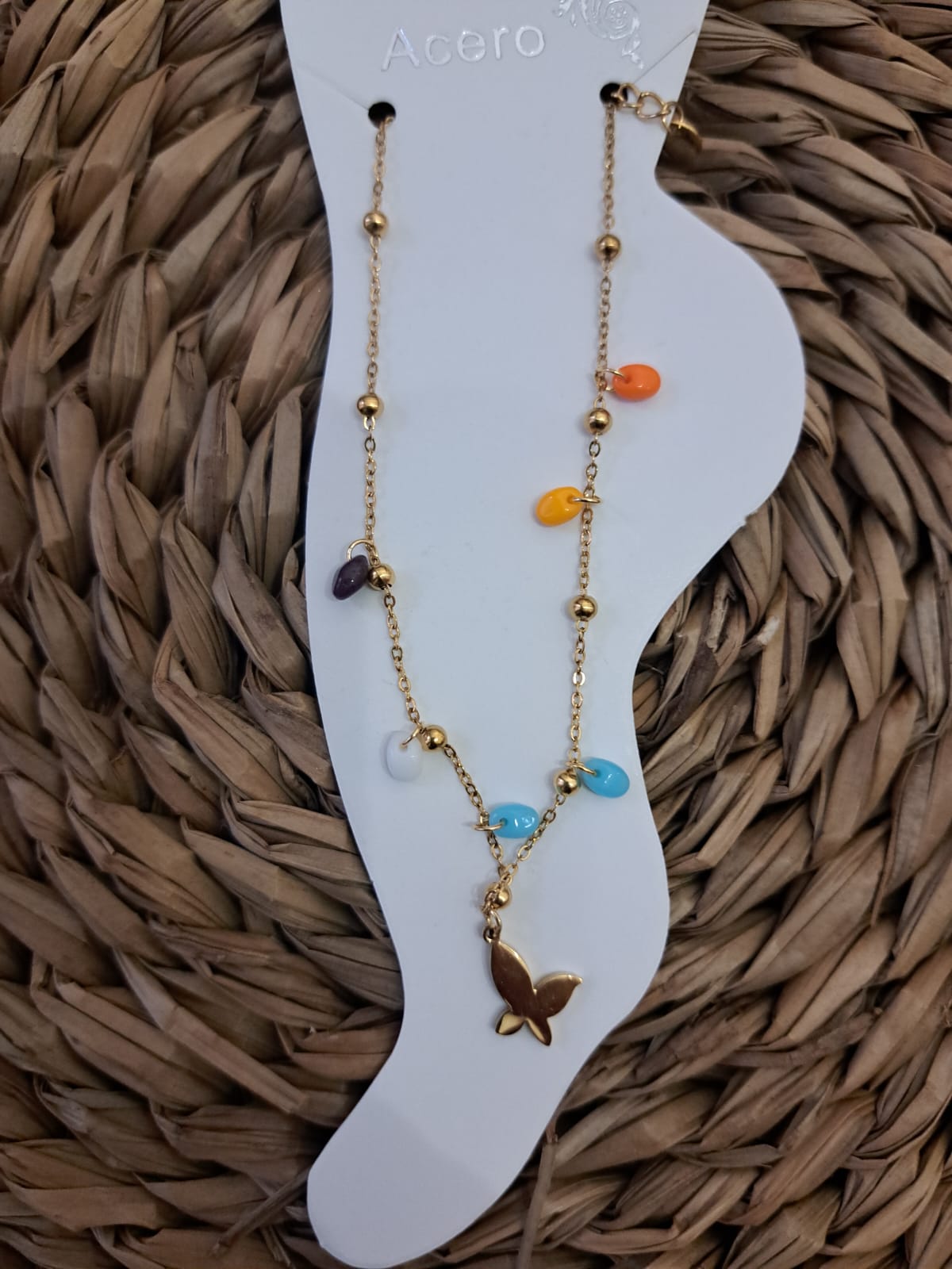 Tobillera con mariposa