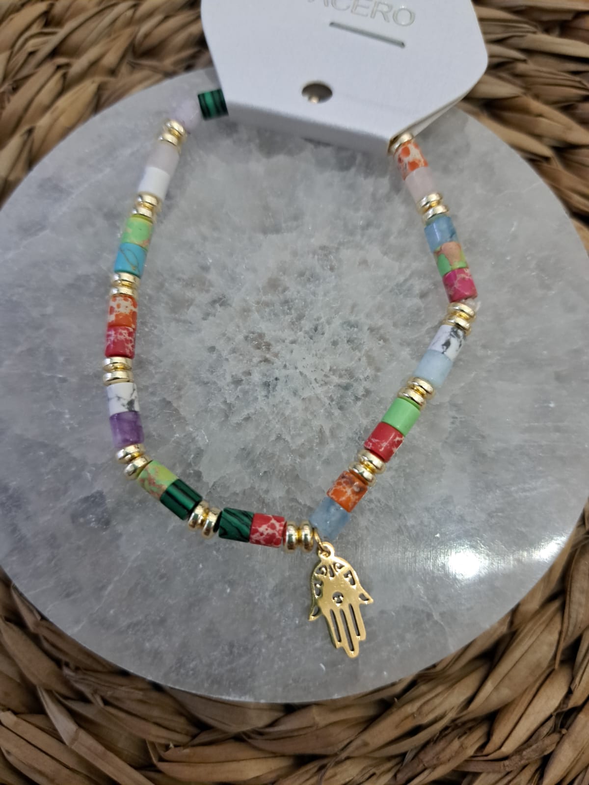 Pulsera de la mano de Fatima con colores