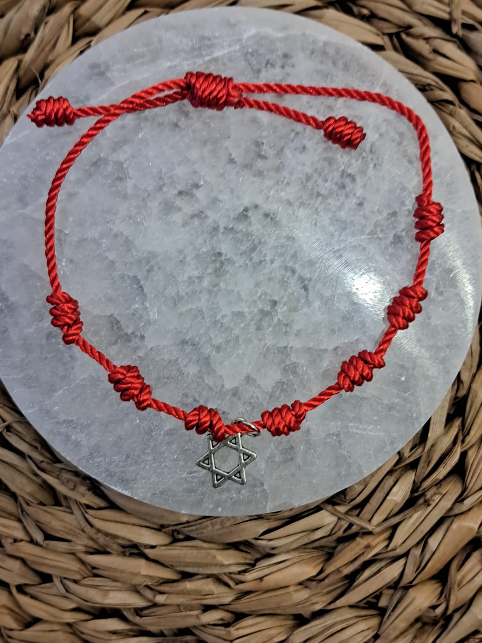 Pulsera 7 nudos con estrella de David