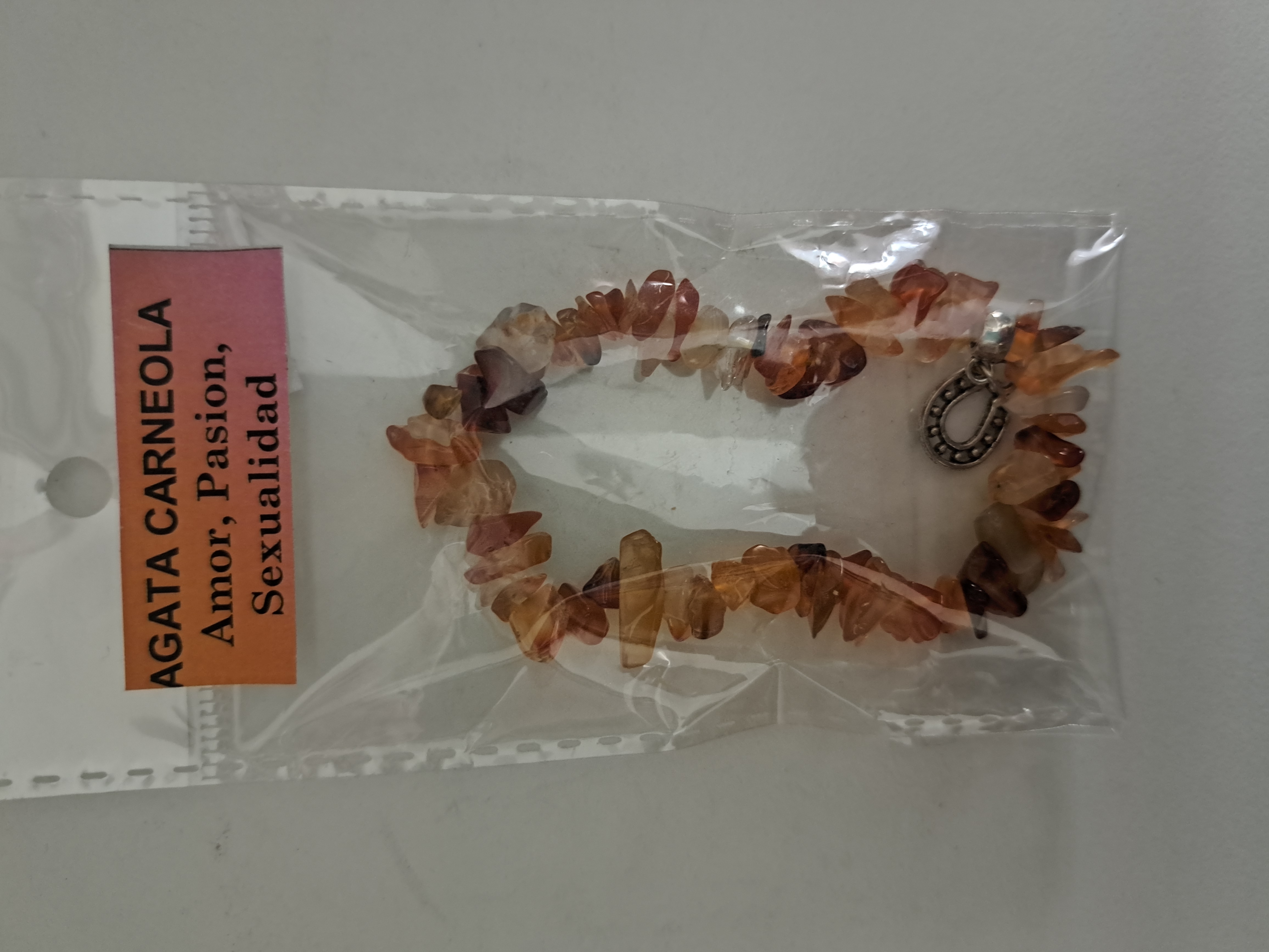 Pulsera cornalina chips