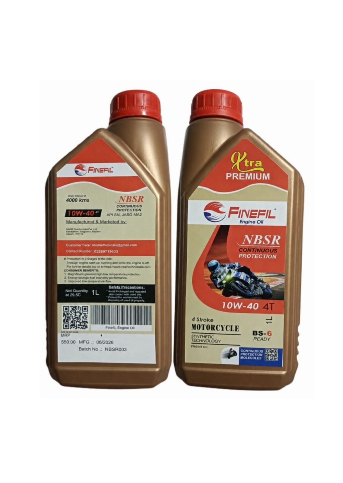 Finefil NBSR 10W-40 1L Motorcycle Engine Oil