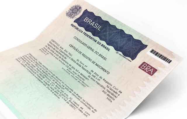 Registro de Nascimento + Primeiro Passaporte + CPF