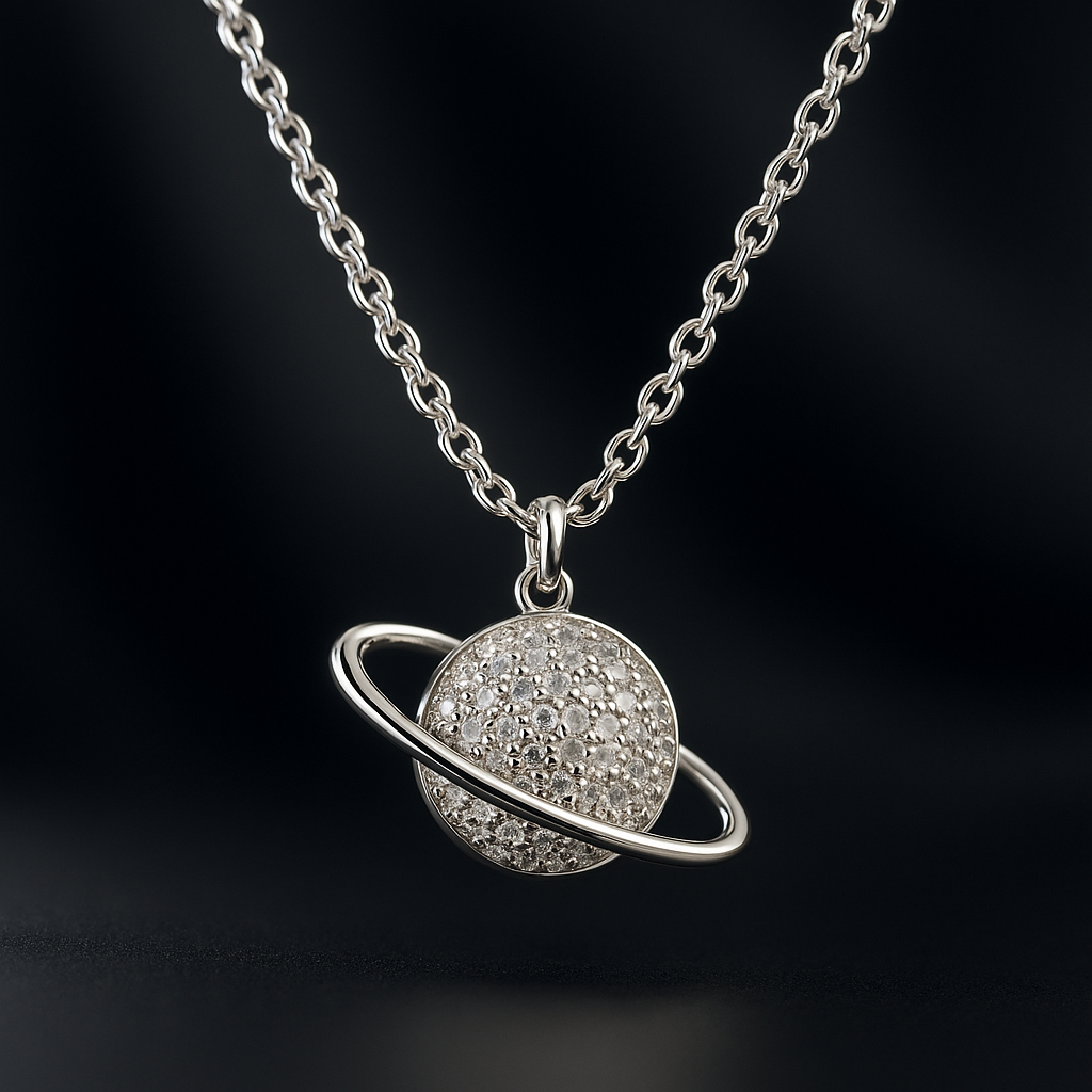 Planet Crystal Pendant Necklace