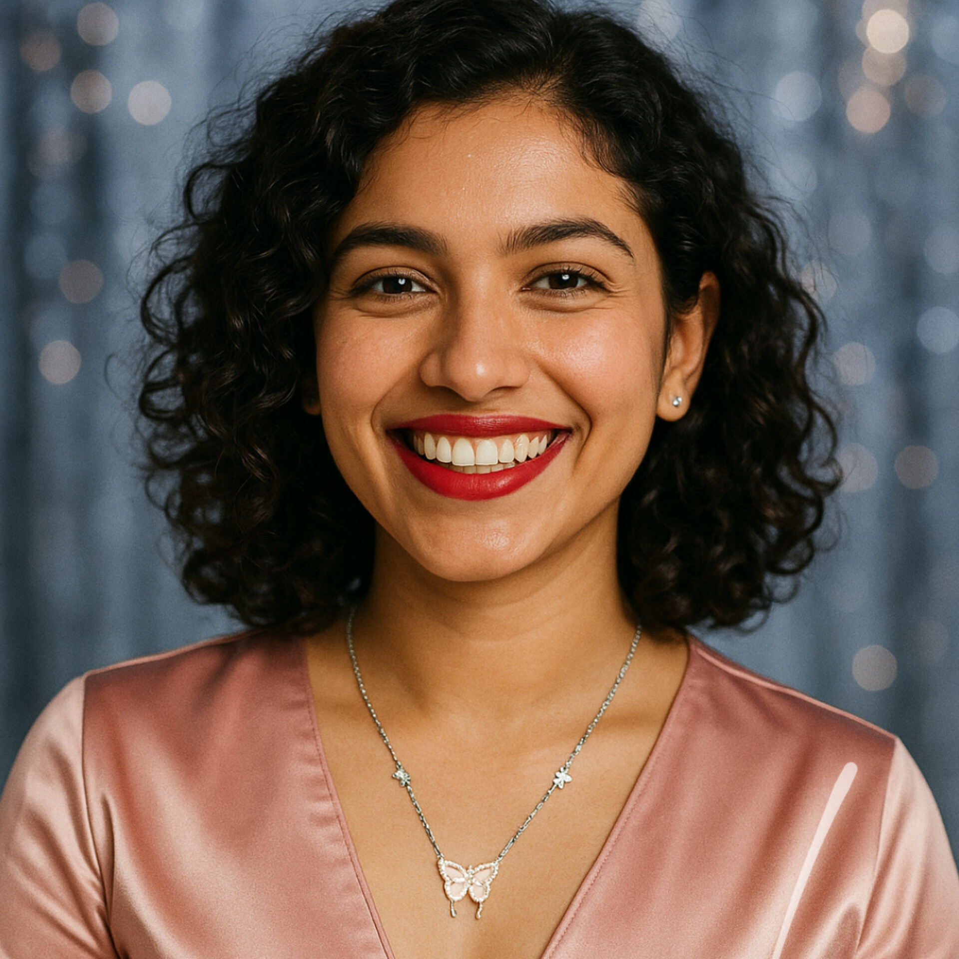 Rose Gold Butterfly Pendant Necklace