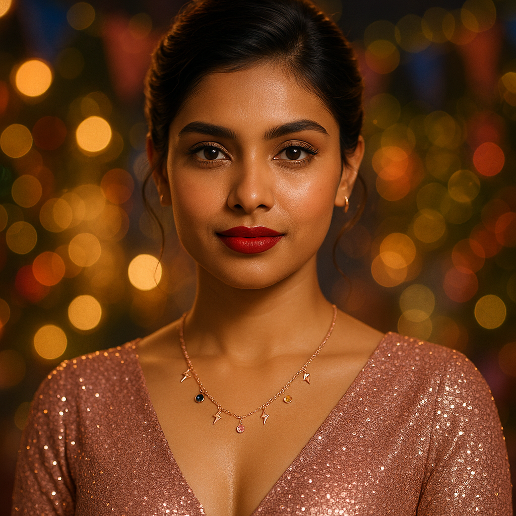 Rose Gold Lightning Necklace