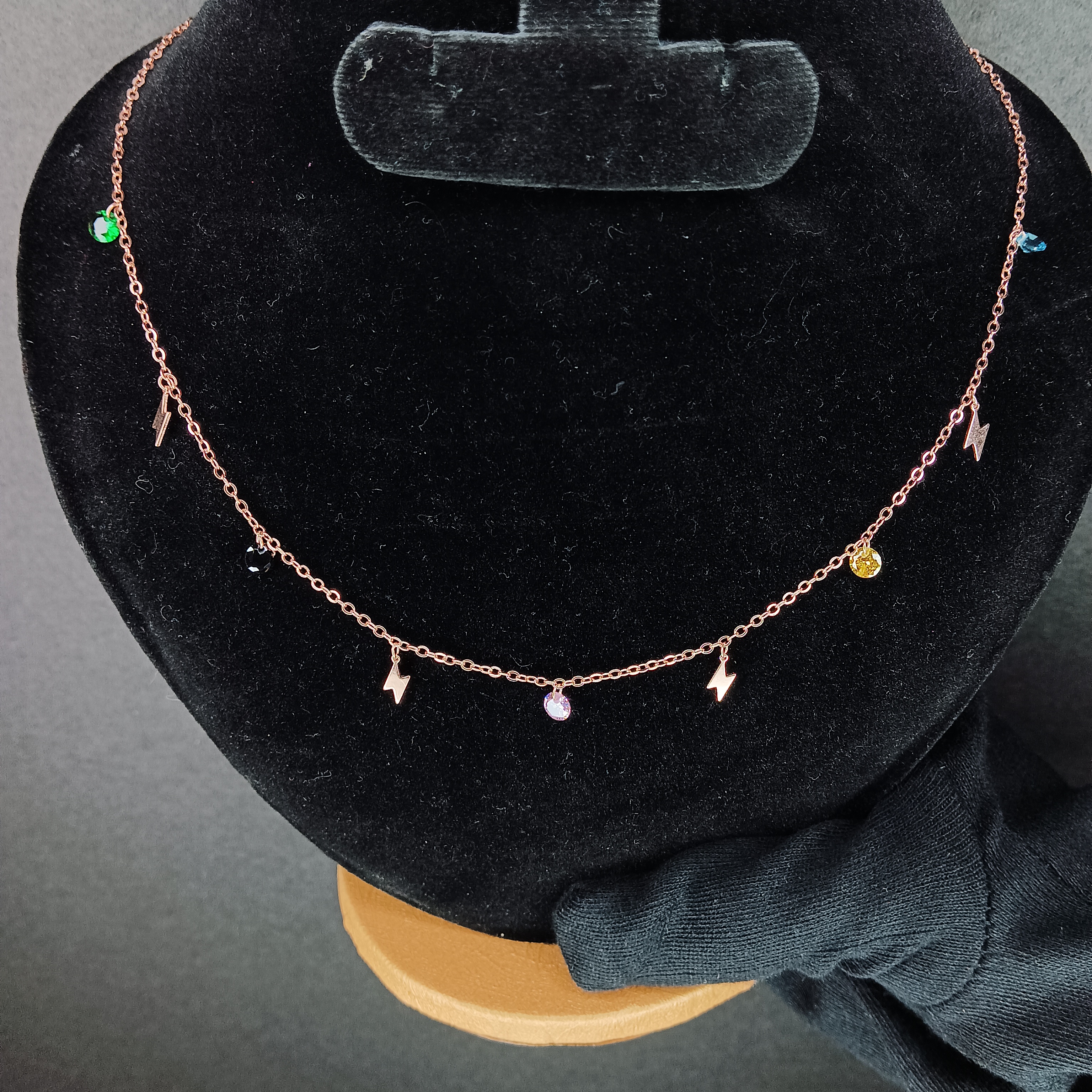 Rose Gold Lightning Necklace