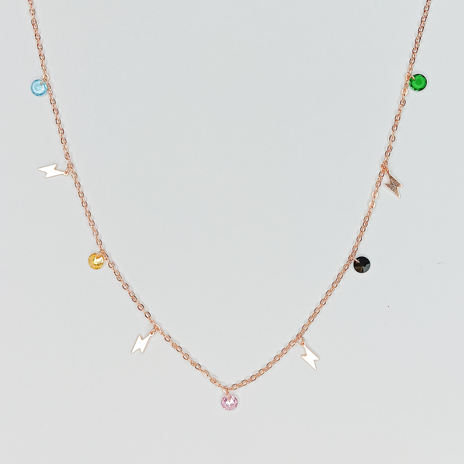 Rose Gold Lightning Necklace