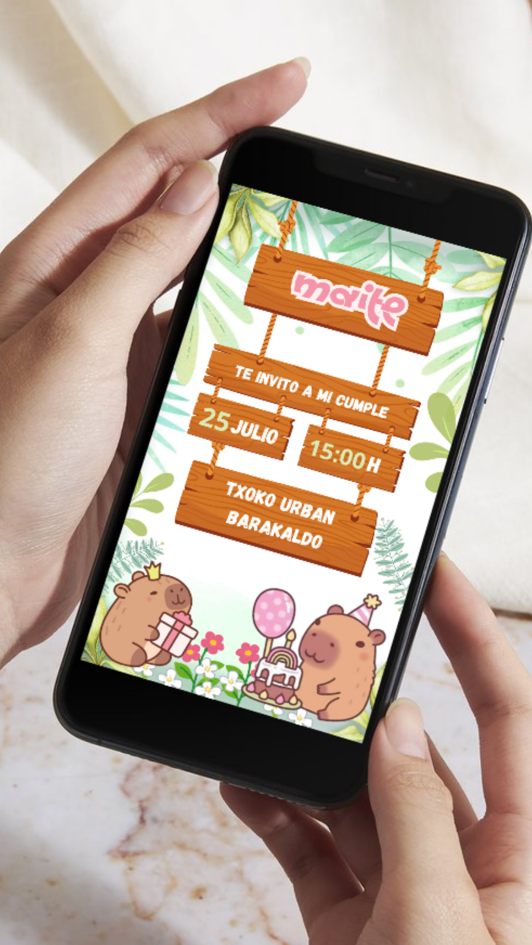 Invitación Digital Capibara