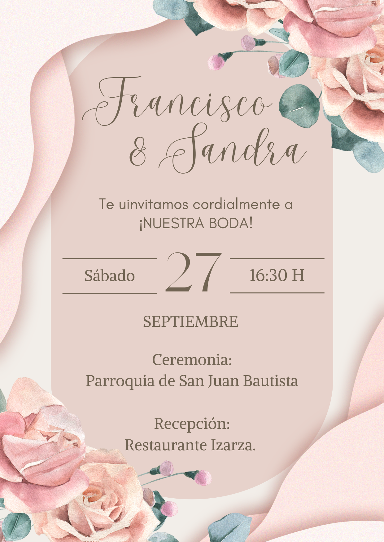 Invitación de Boda digital - Francisco & Sandra