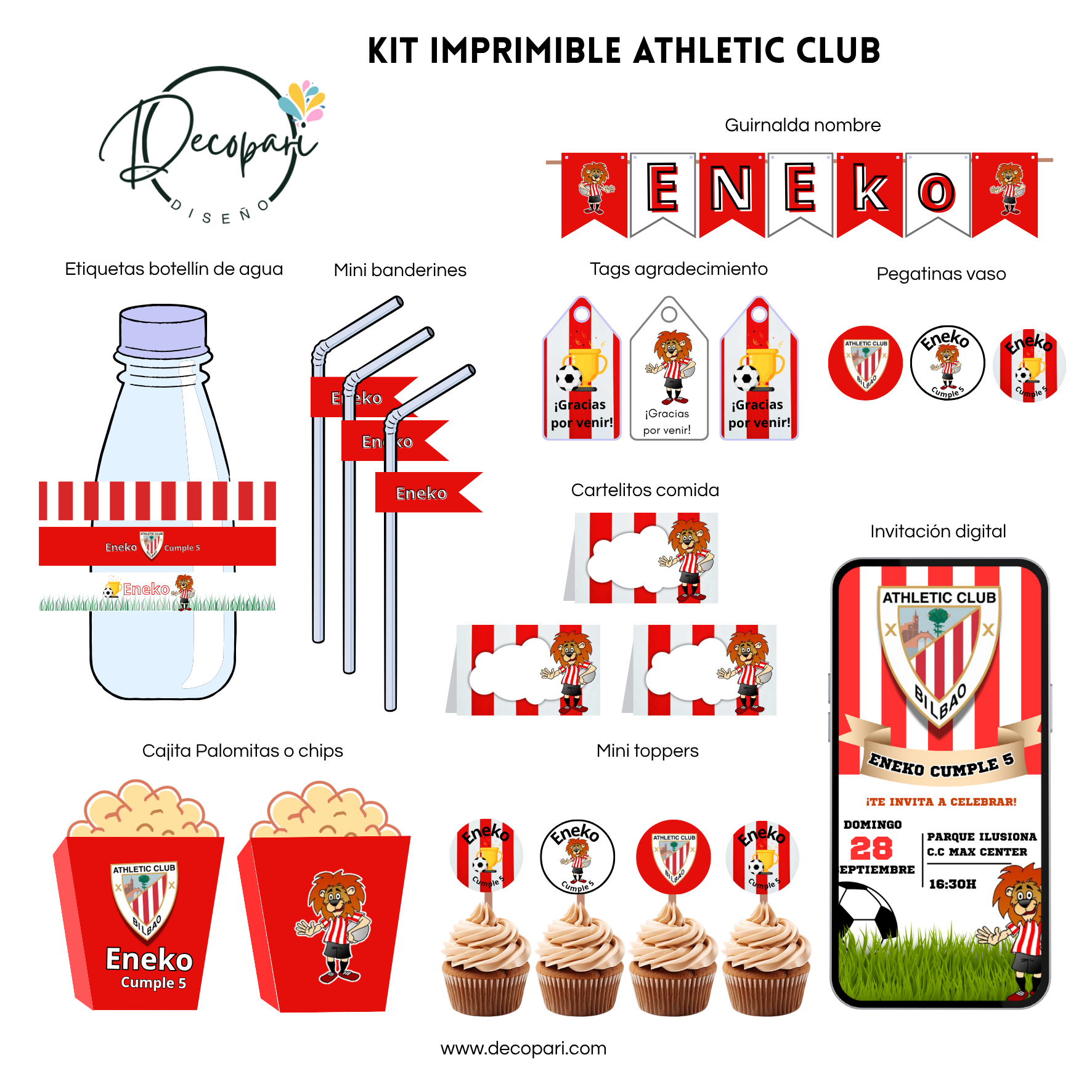 Kit imprimible Athletic Club
