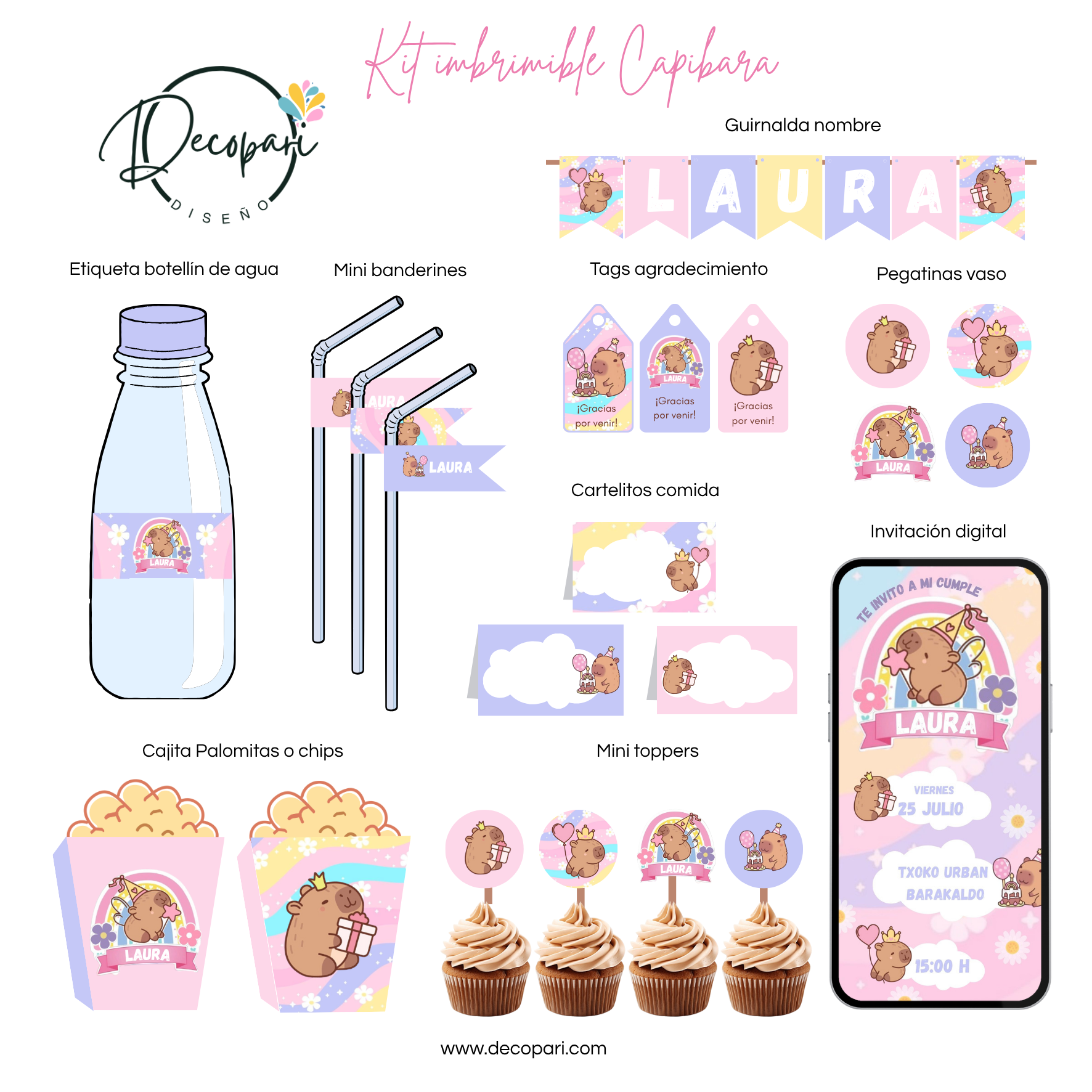 Kit imprimible Capibara